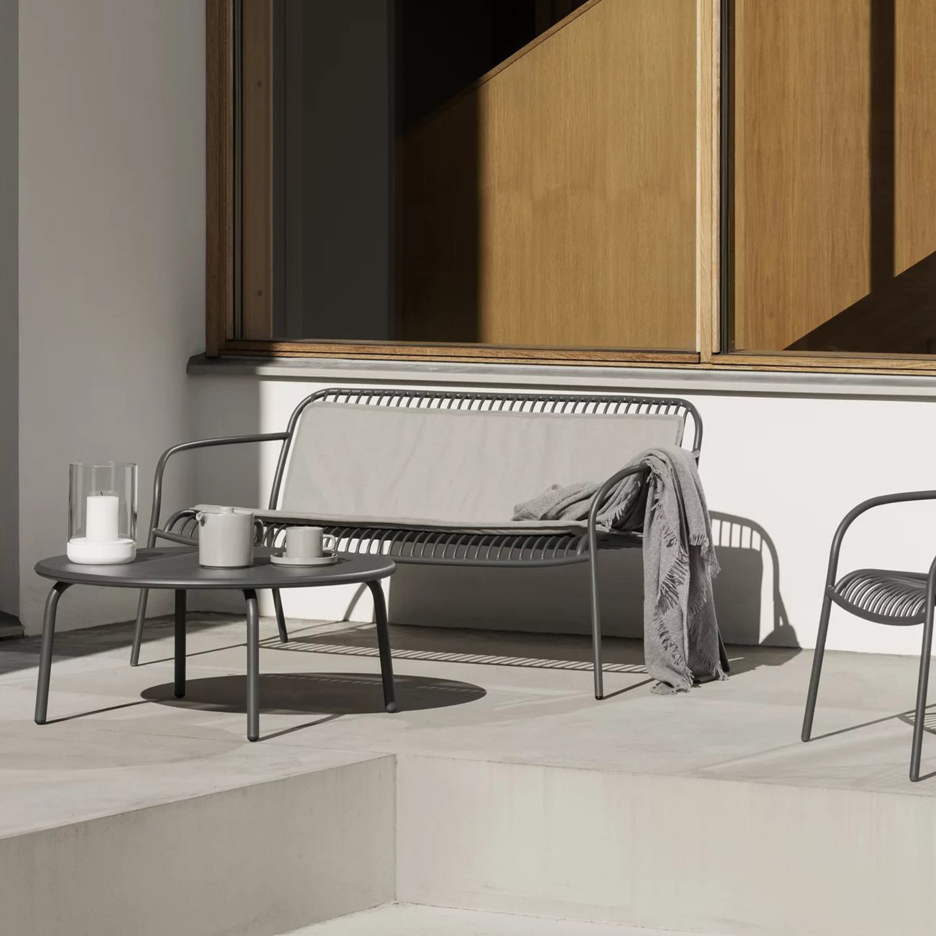 Blomus Yua Wire Utomhus Loungesoffa Granite Gray