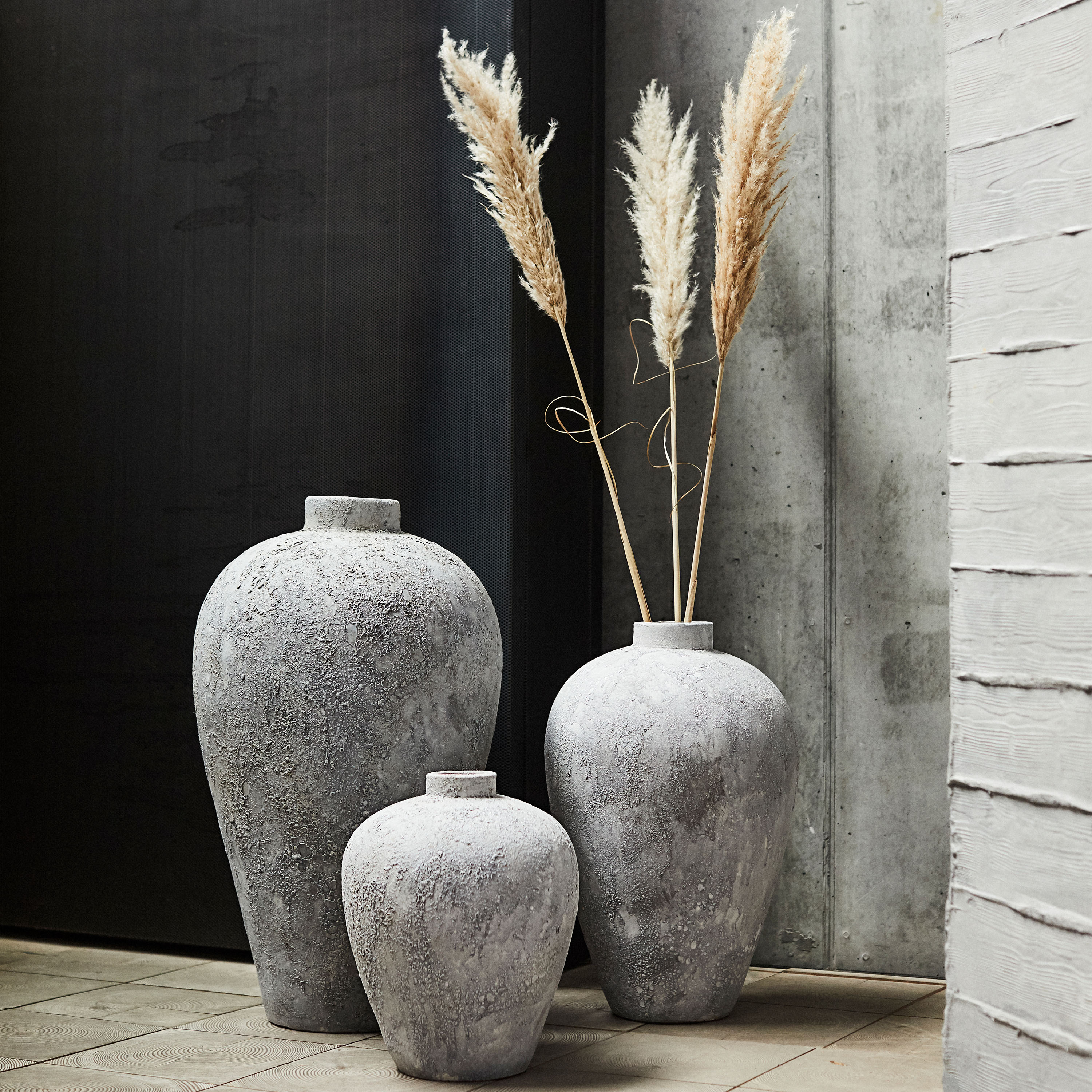 Muubs Luna Blumentopf Grey Terrakotta Ø35