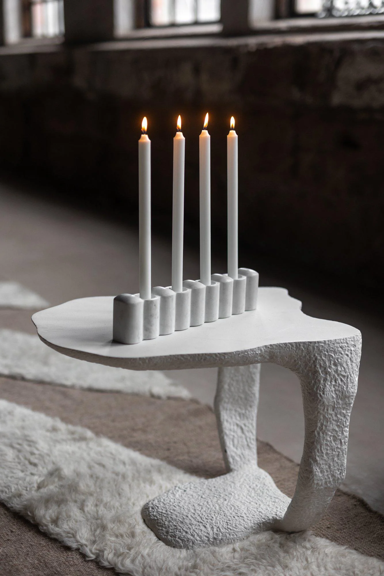 Jakobsdals Theia Ljusstake Vit 35cm