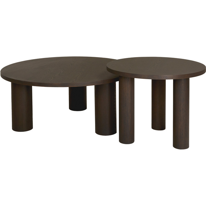 Nordic Home Melvin Sohvapöytä Tummanruskea Ø65