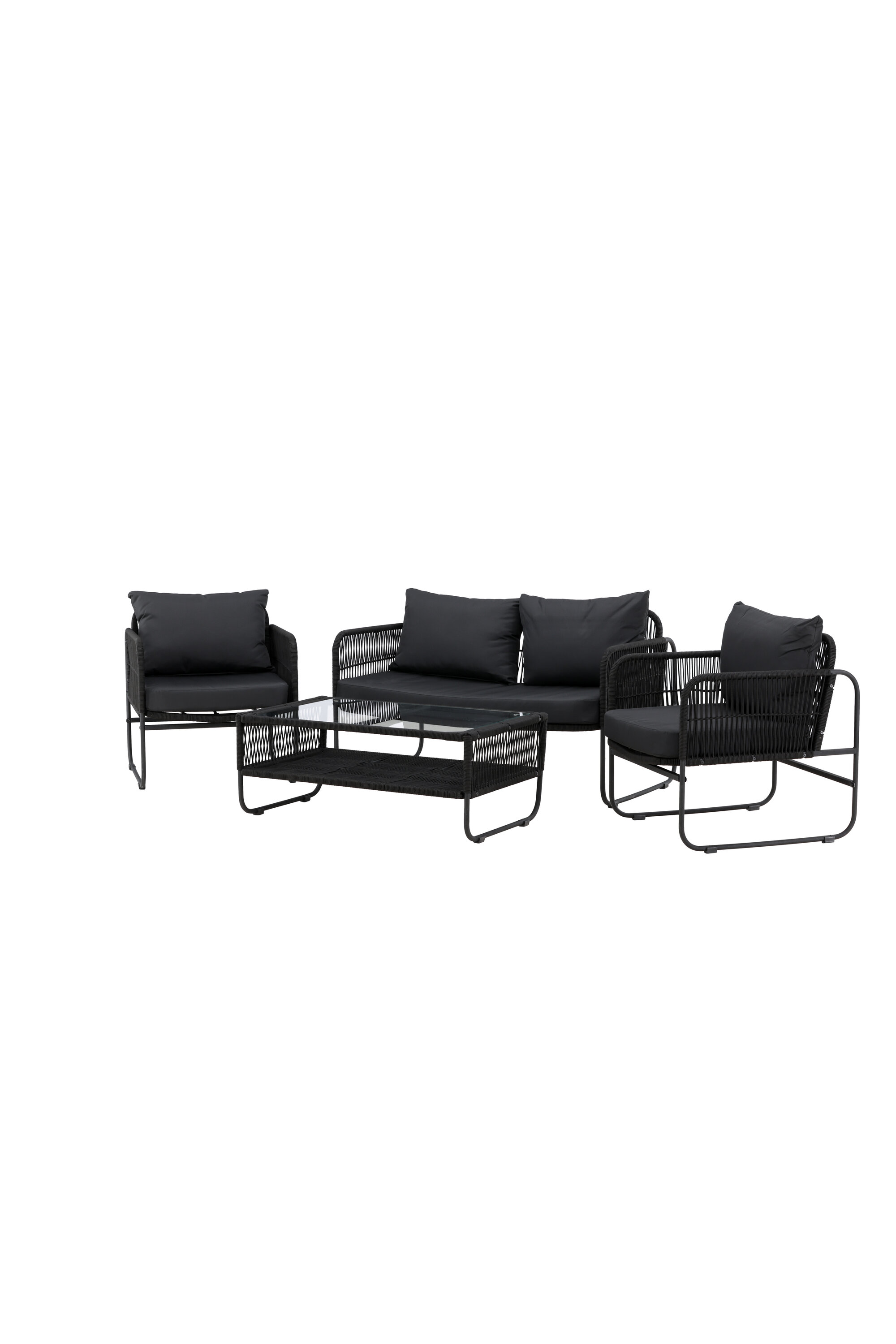Venture Home Utah Lounge Set Svart