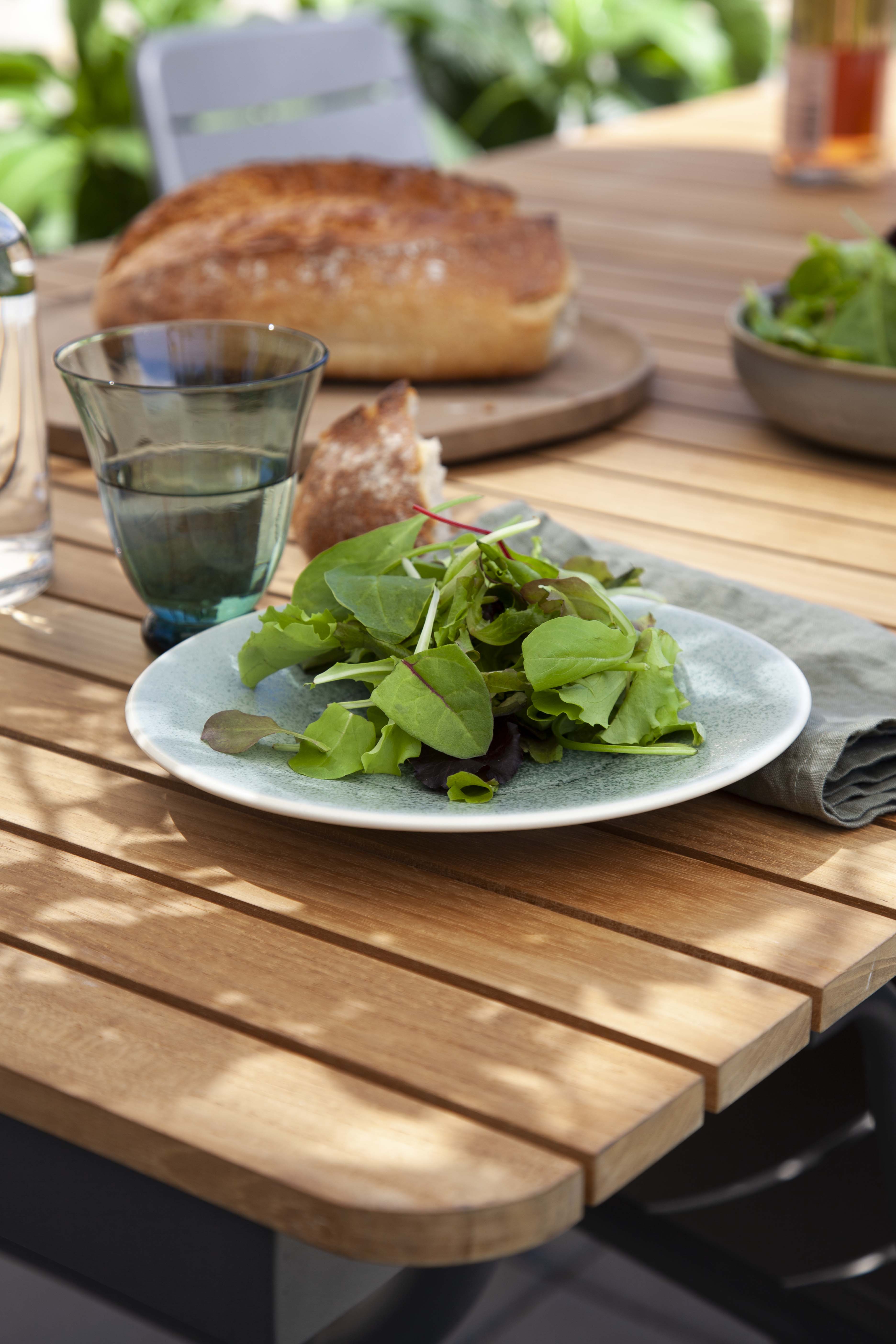 Cinas Parc Esstisch Teak/Anthrazit 197x88 cm