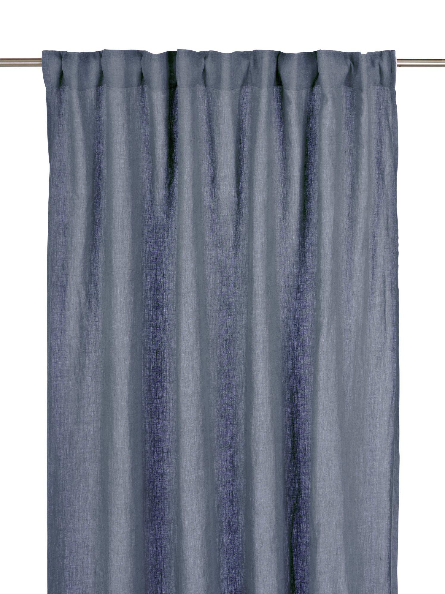 Svanefors - Julie Gardinlängd Linne Blå 145x280 2-pack