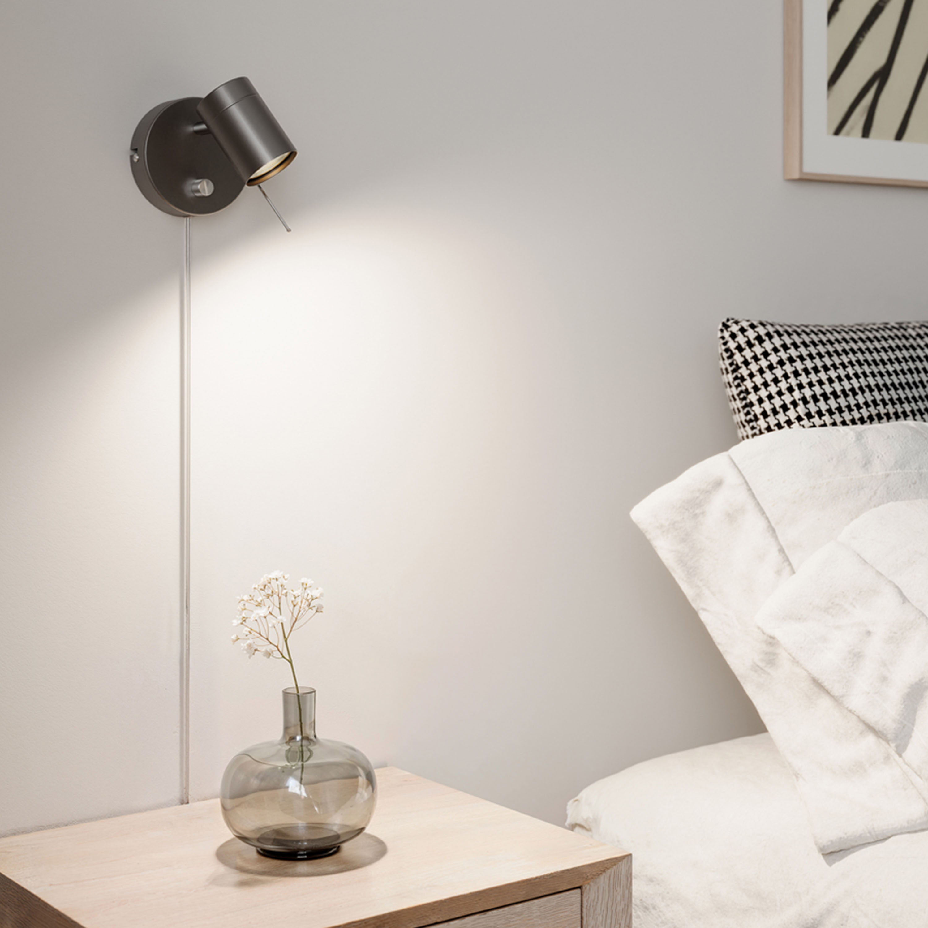 By Rydéns Correct Vägglampa Stålgrå 13cm