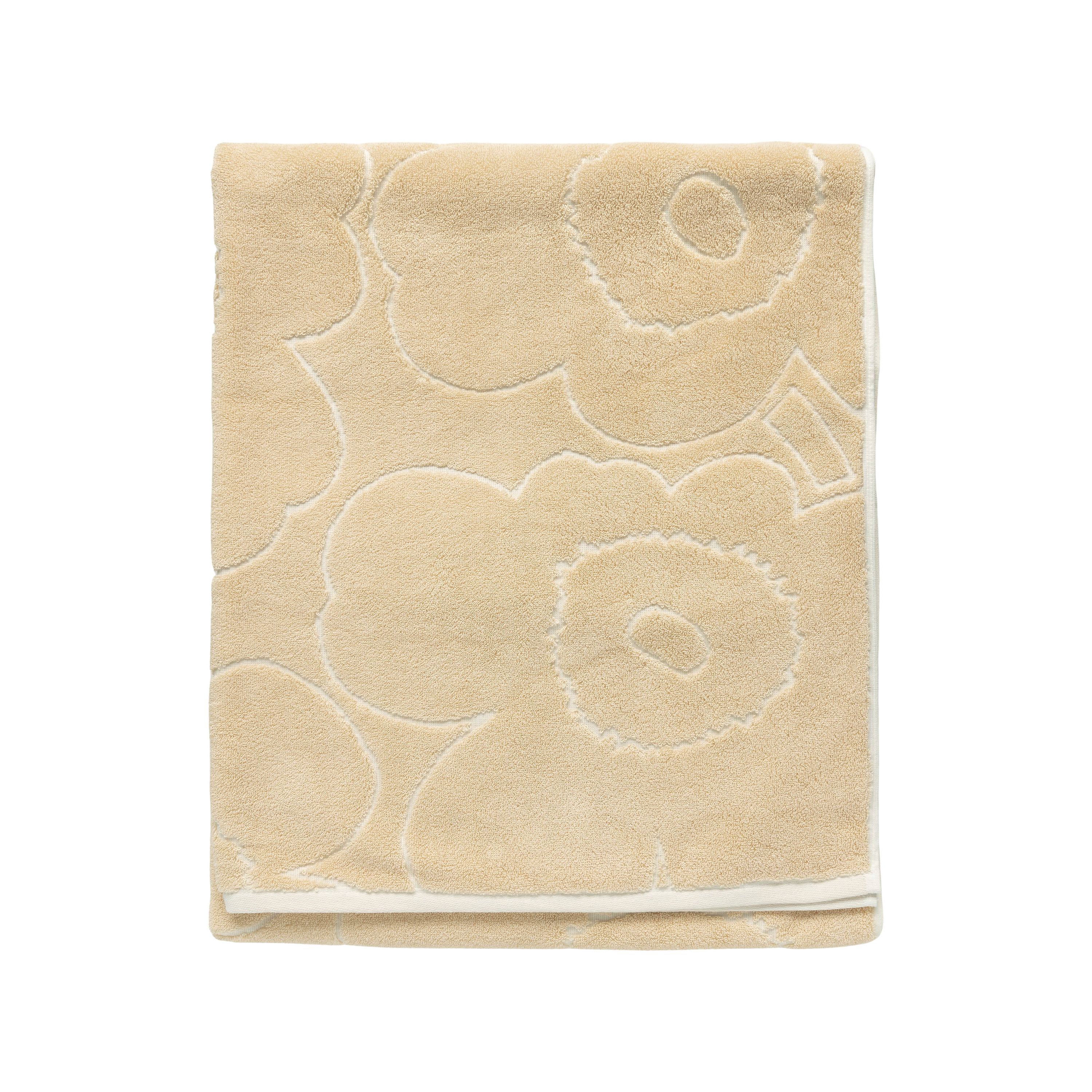Marimekko - Piirto Unikko Kylpypyyhe Straw/Off White 70x150 Valkoinen - Bomull - Pyyhkeet