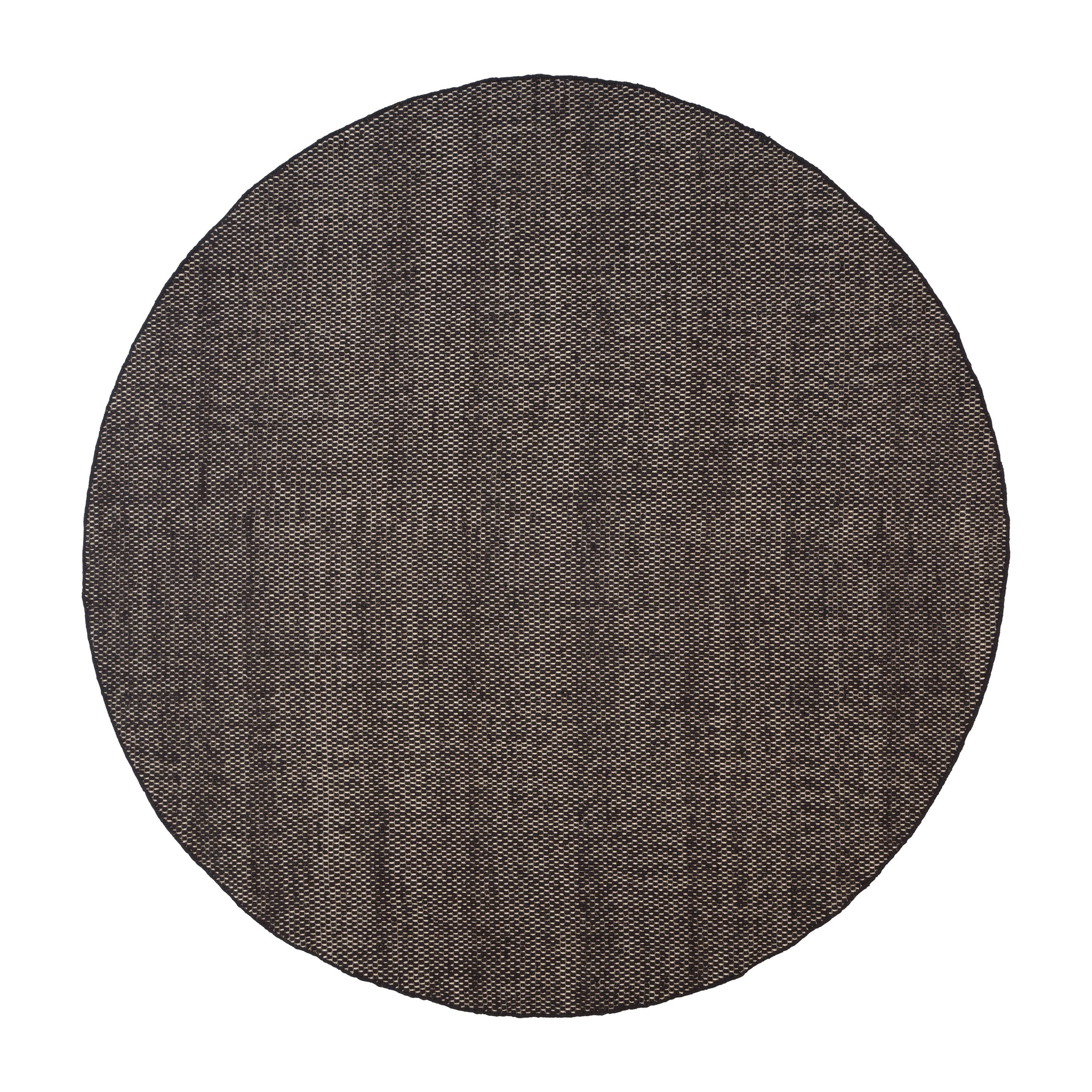 Asko Runder Wollteppich Black Ø240