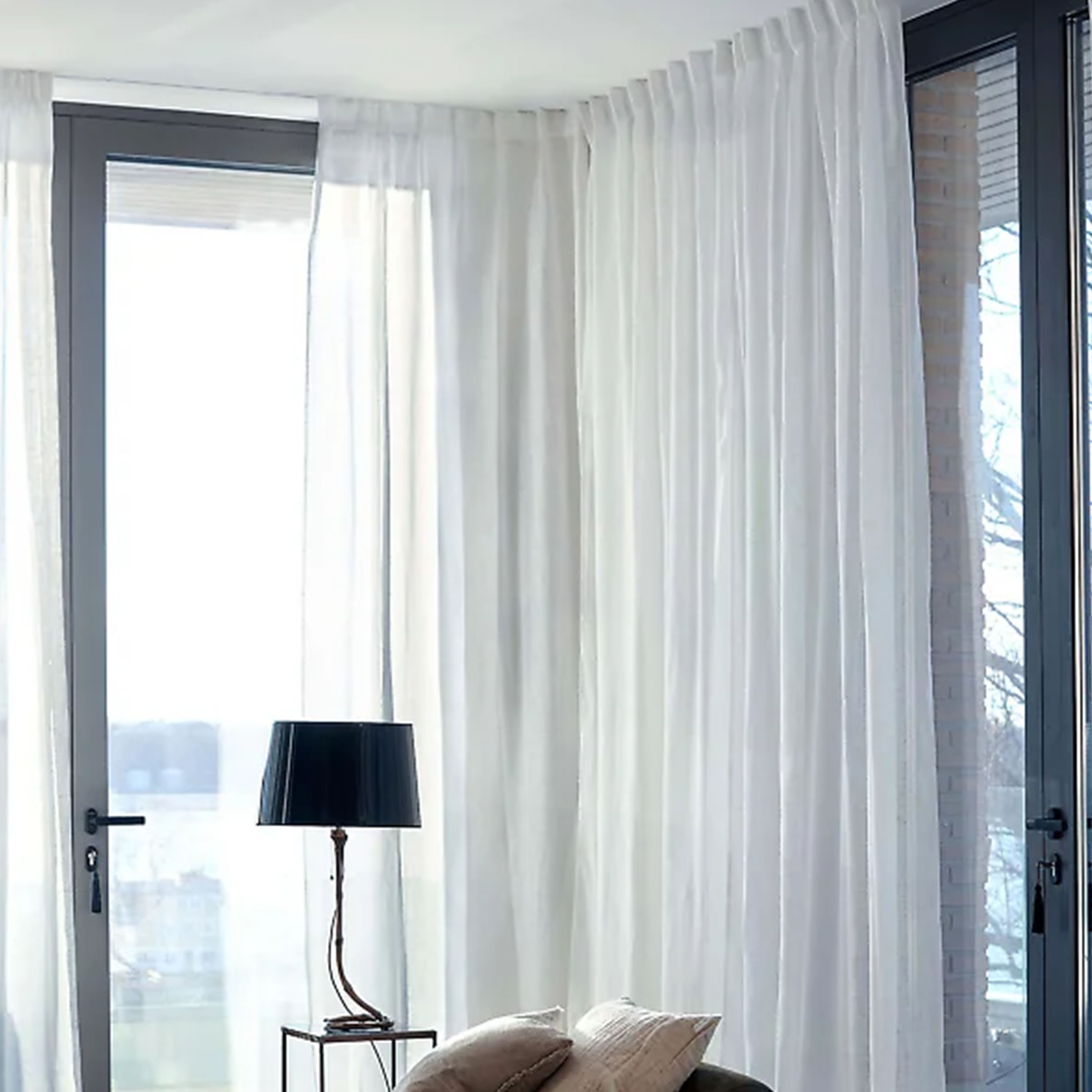 Himla Dalsland Gardinlängd Linne White 250cm