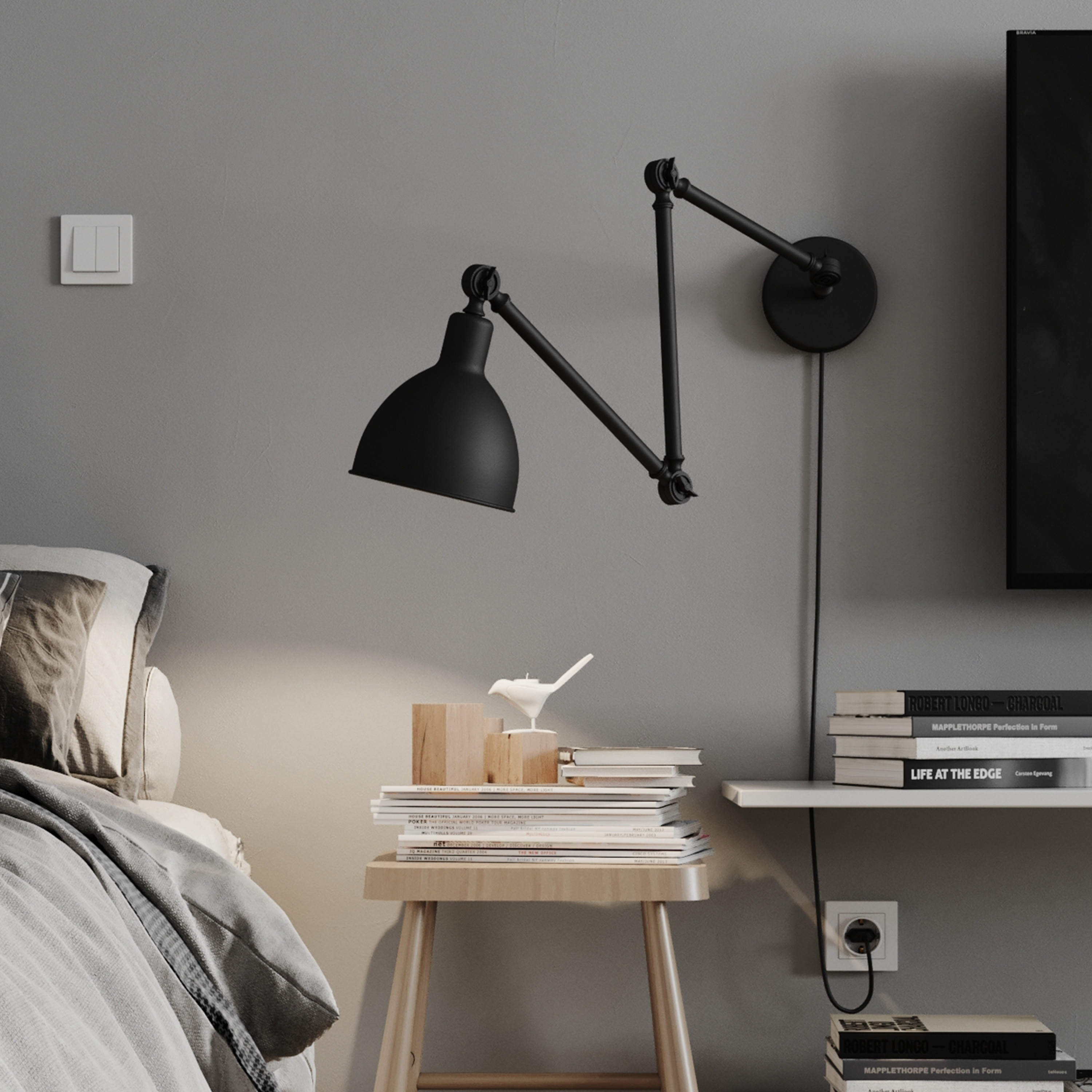 By Rydéns Bazar Vegglampe Svart