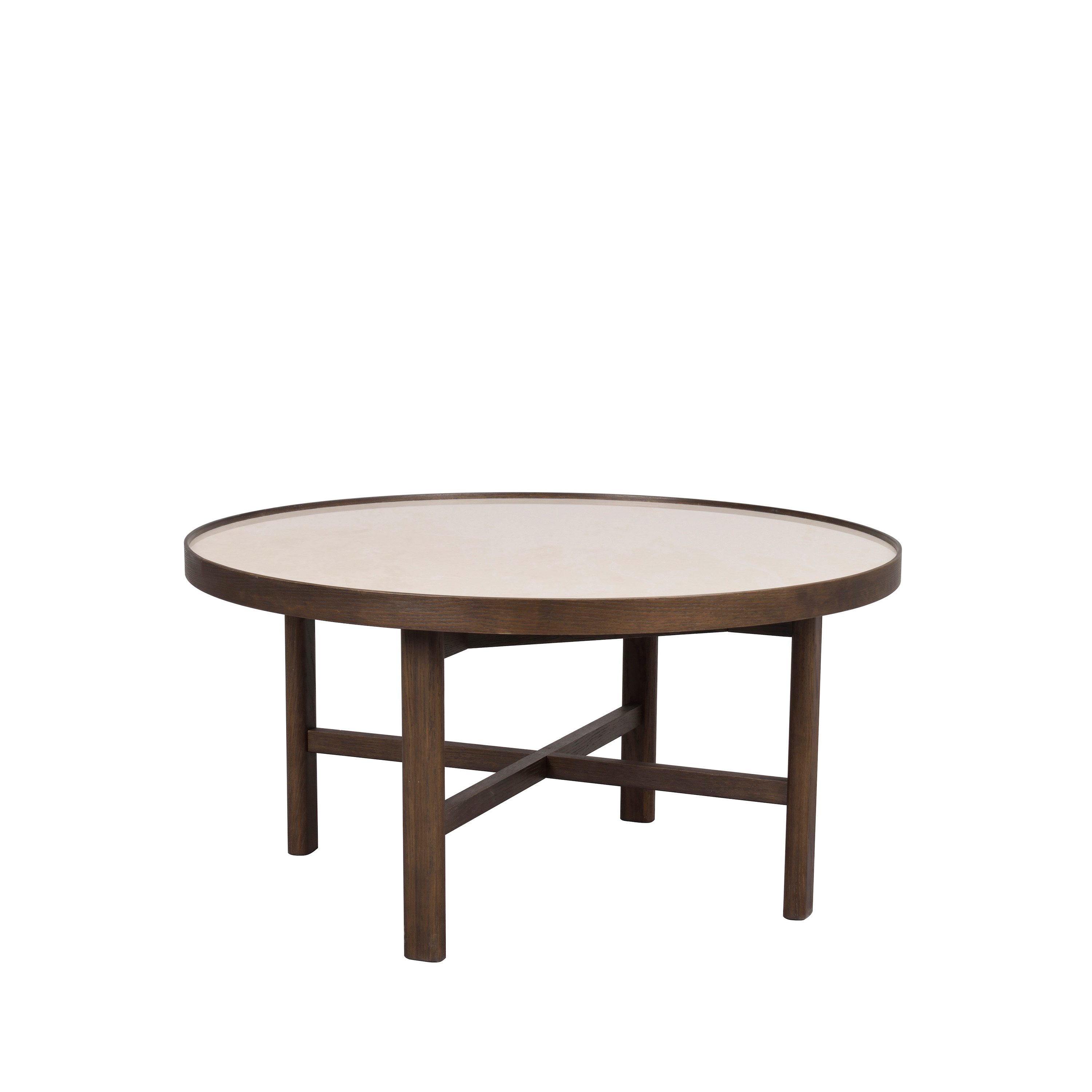 Marsden Couchtisch Beige/Braun Ø90