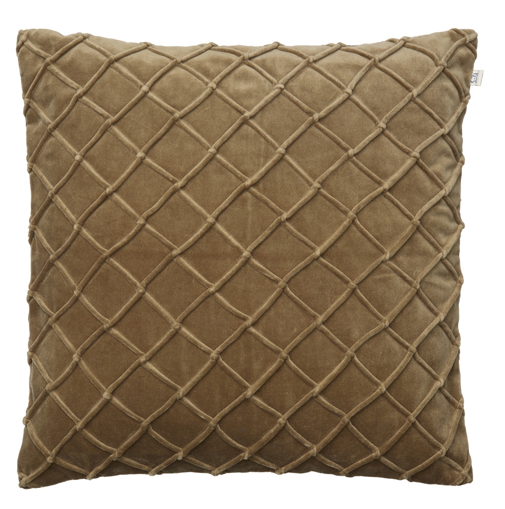 Chhatwal & Jonsson - Deva Kissenbezug Samt Dark Oak 50x50 - Braun - Dekokissenbezug