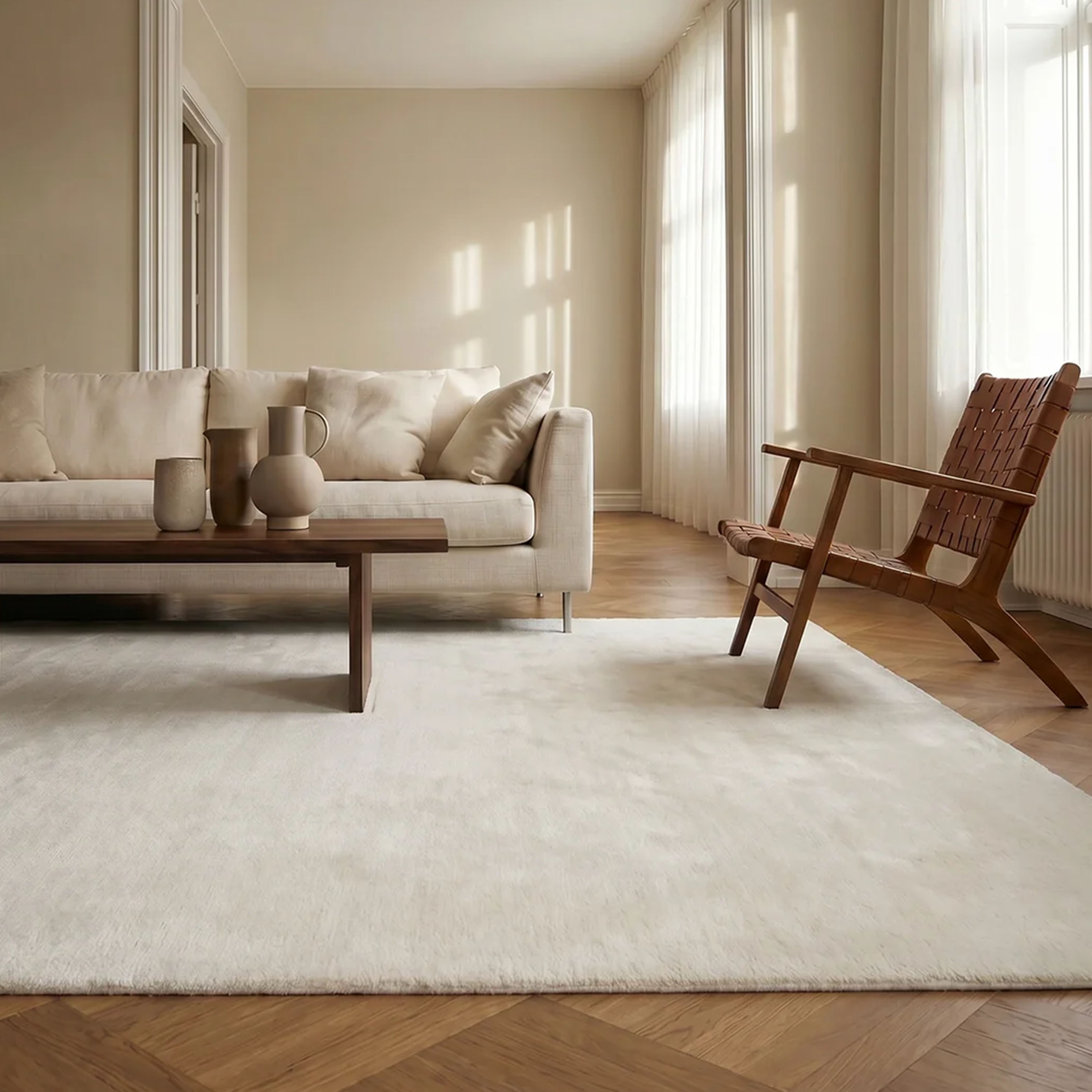 Classic Collection Solid Ullmatta Off White 300x400