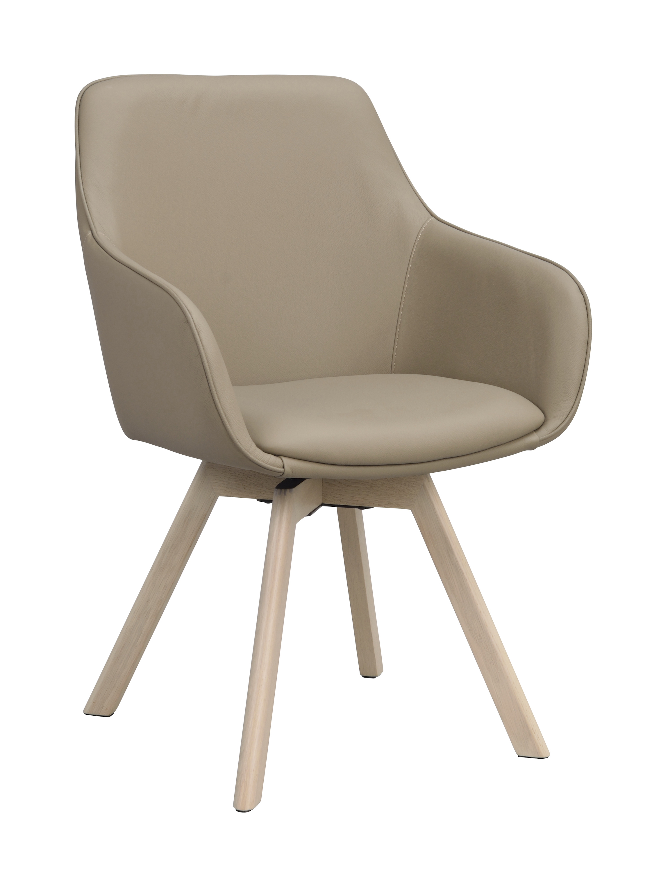Rowico Home Alison Karmstol Beige Läder/Vitpigmenterad