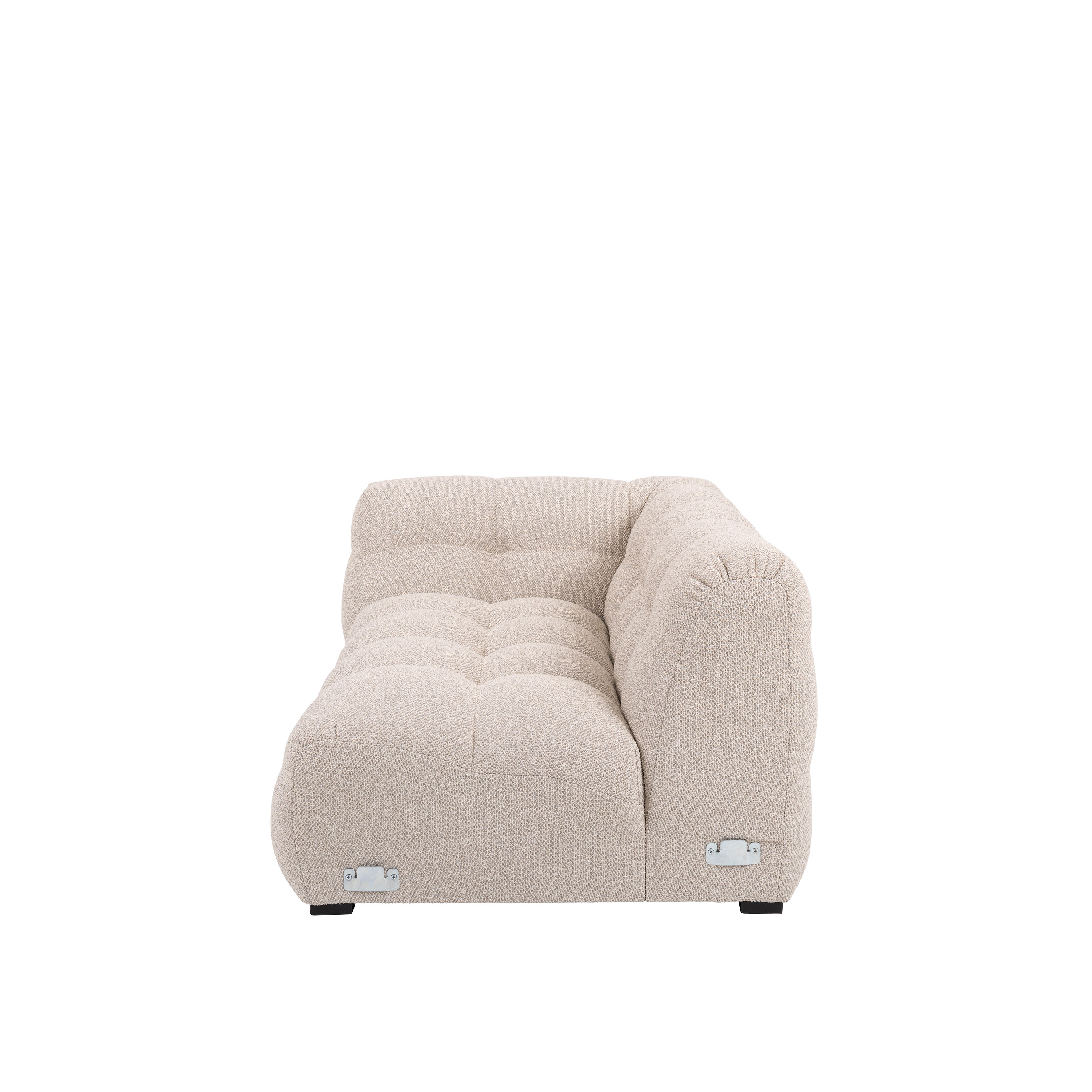 Sleepo Collection Billie 1.5-sits Soffmodul Vänster Armstöd Beige Bouclé 141cm