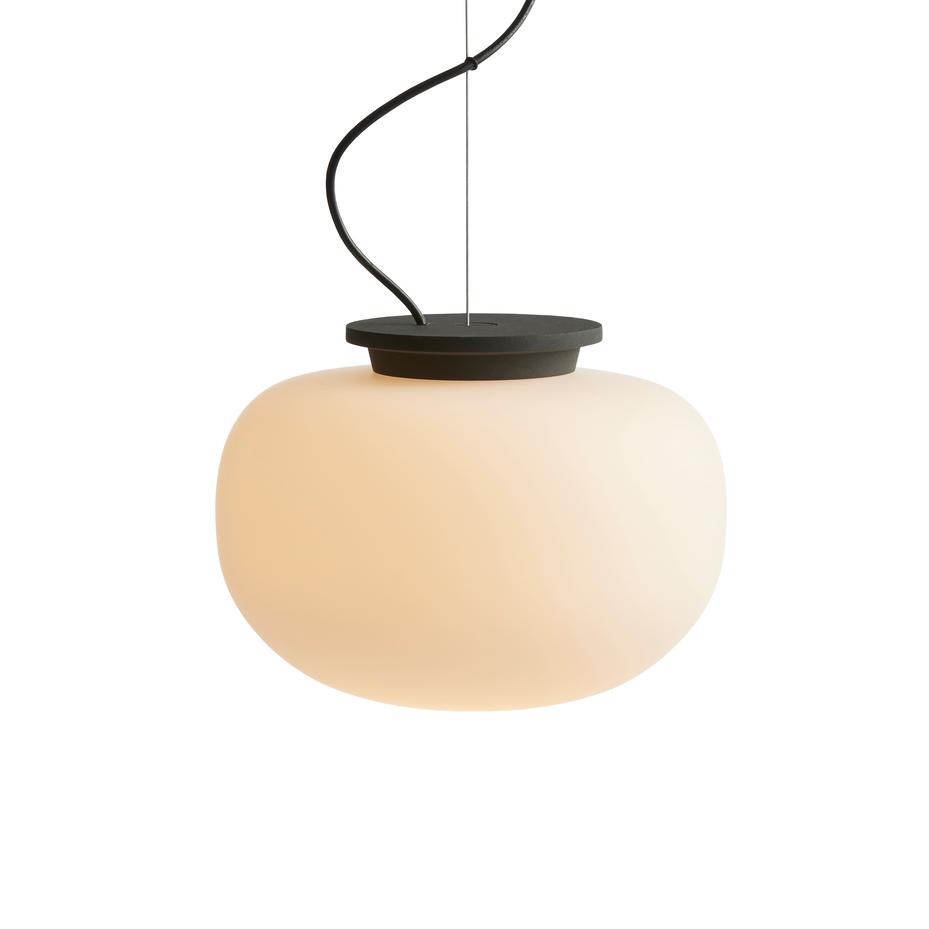 Frandsen Supernate Pendellampe Opal White/Black Ø28