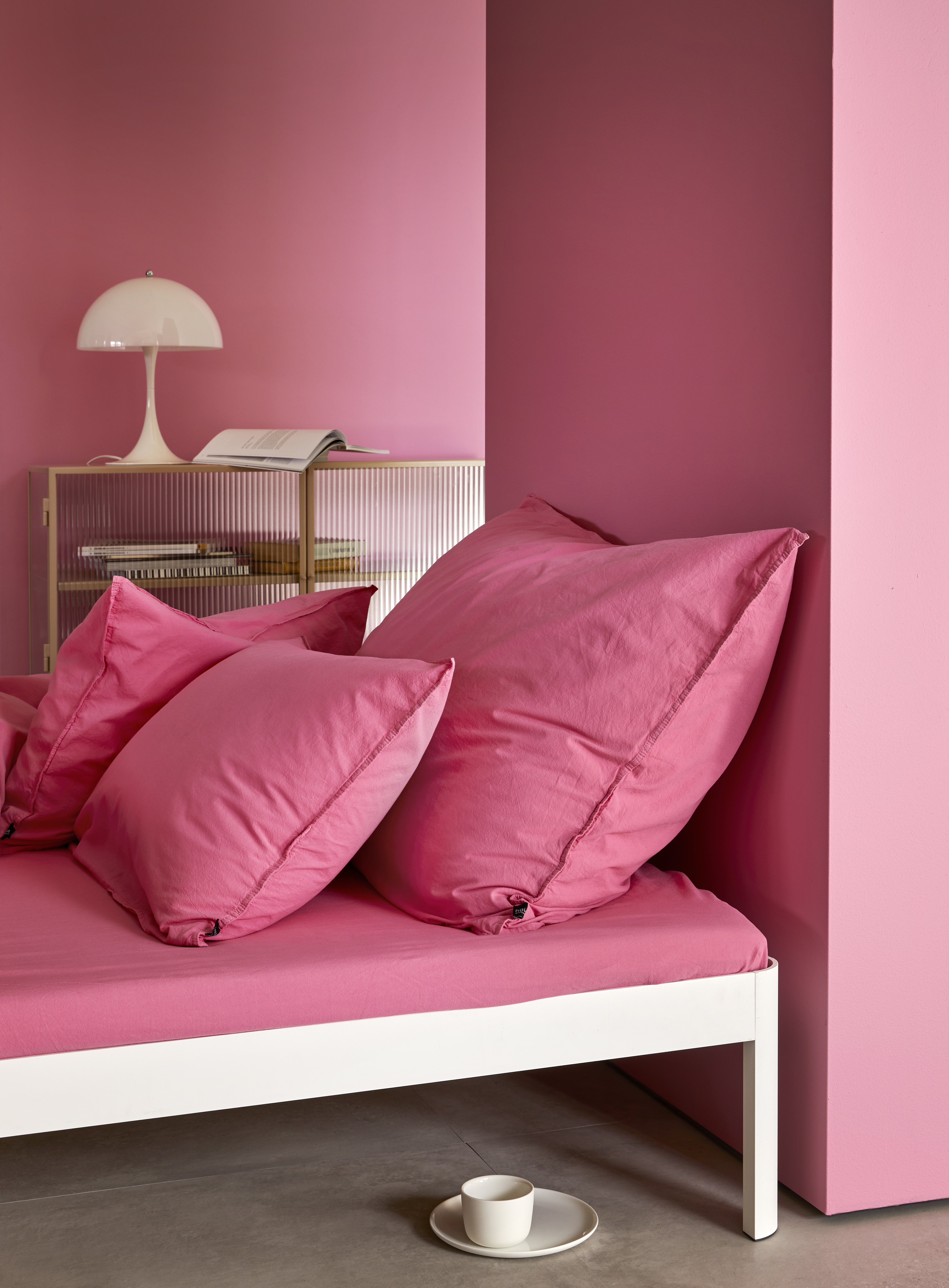 Høie Frøya 3-teiliges Bettbezug-Set Bonbonrosa