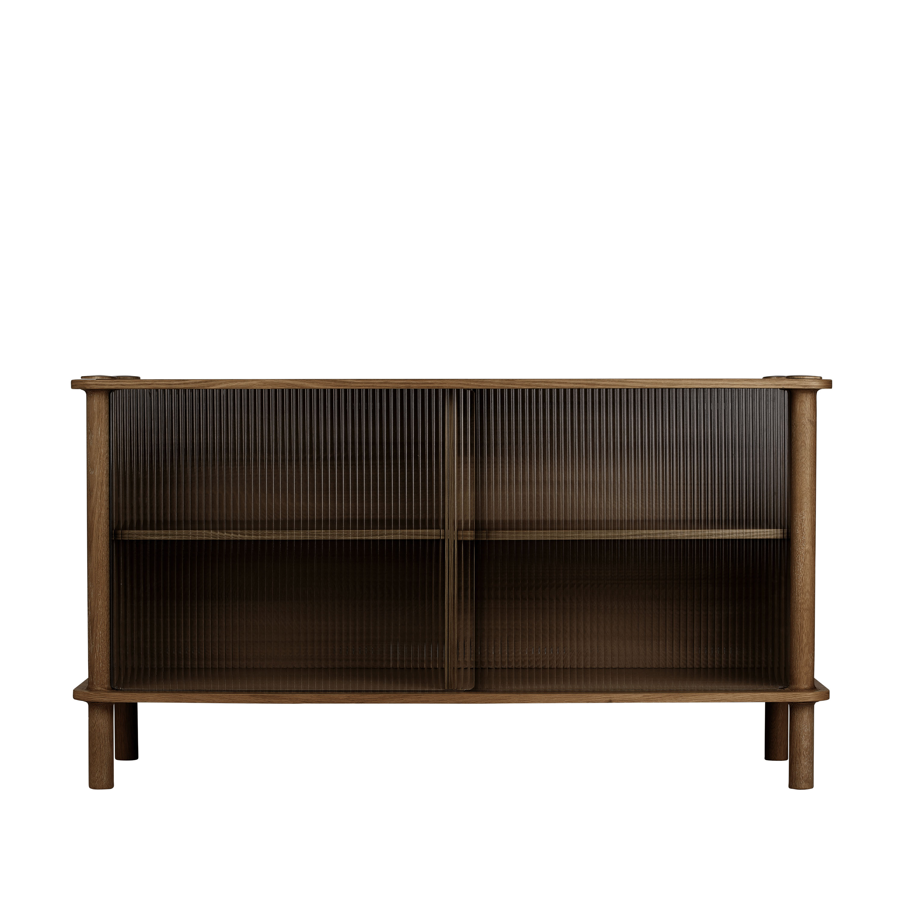 Italic Sidobord 2 Glasdörrar Dark Oak 135cm