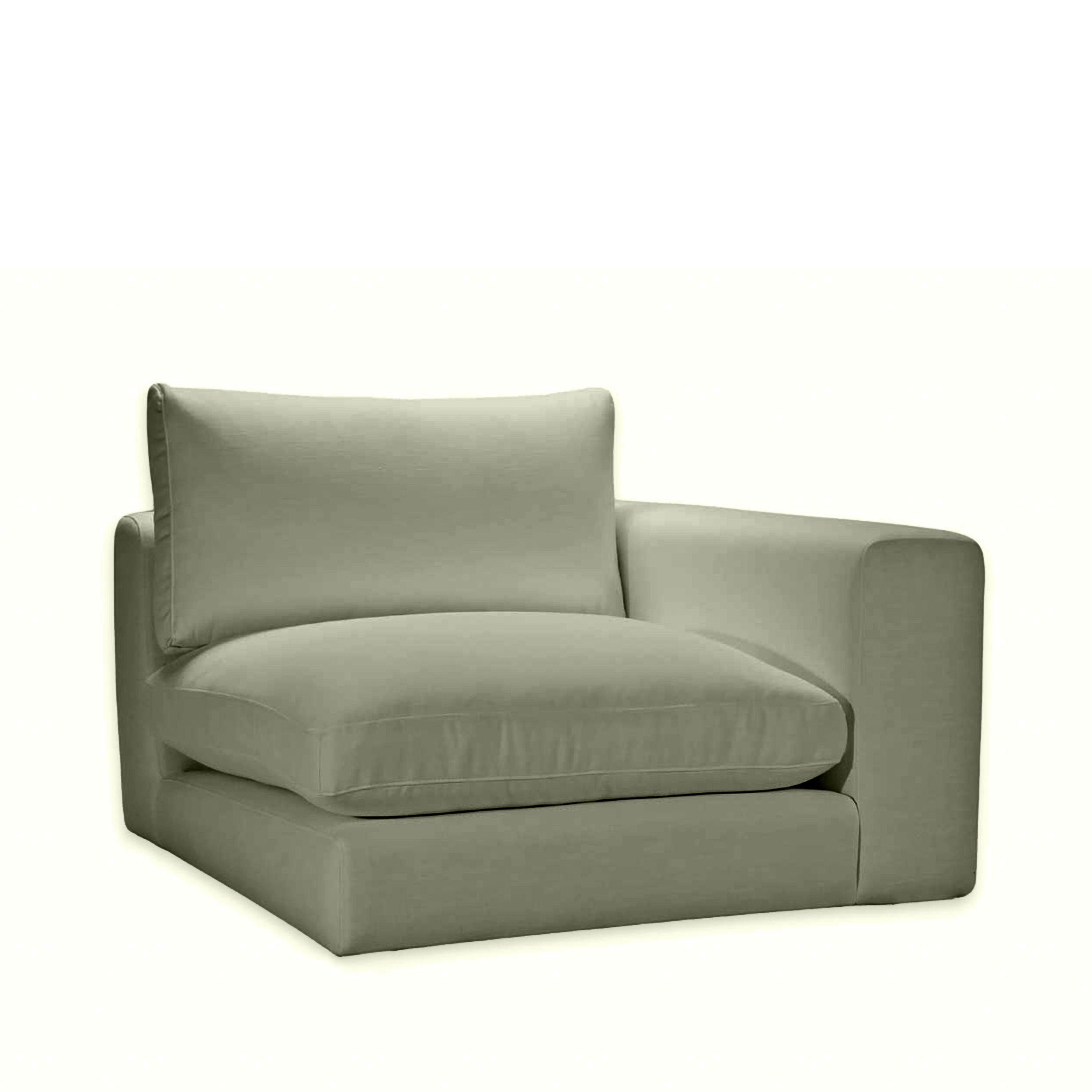Sleepo Collection Capri 1-sits Soffmodul Höger Armstöd Green 107cm