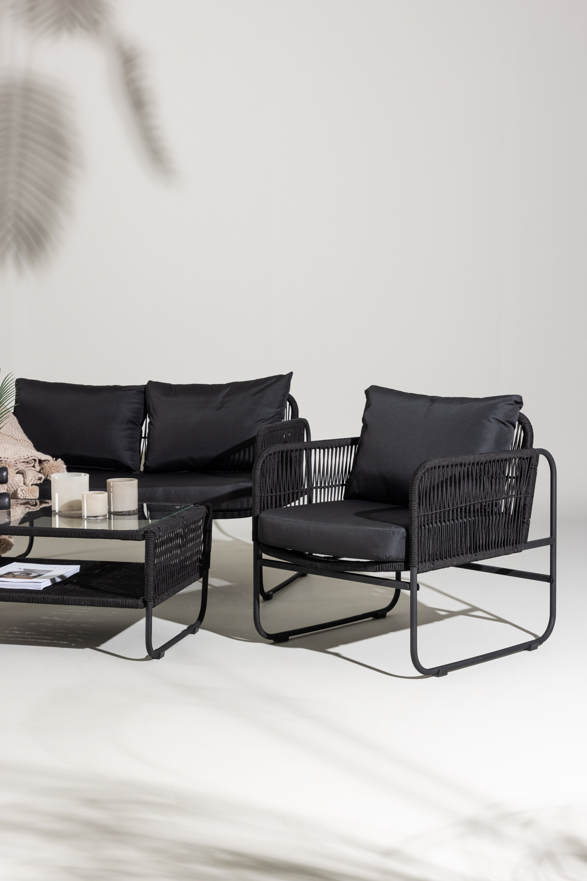 Venture Home Utah Lounge Set Svart