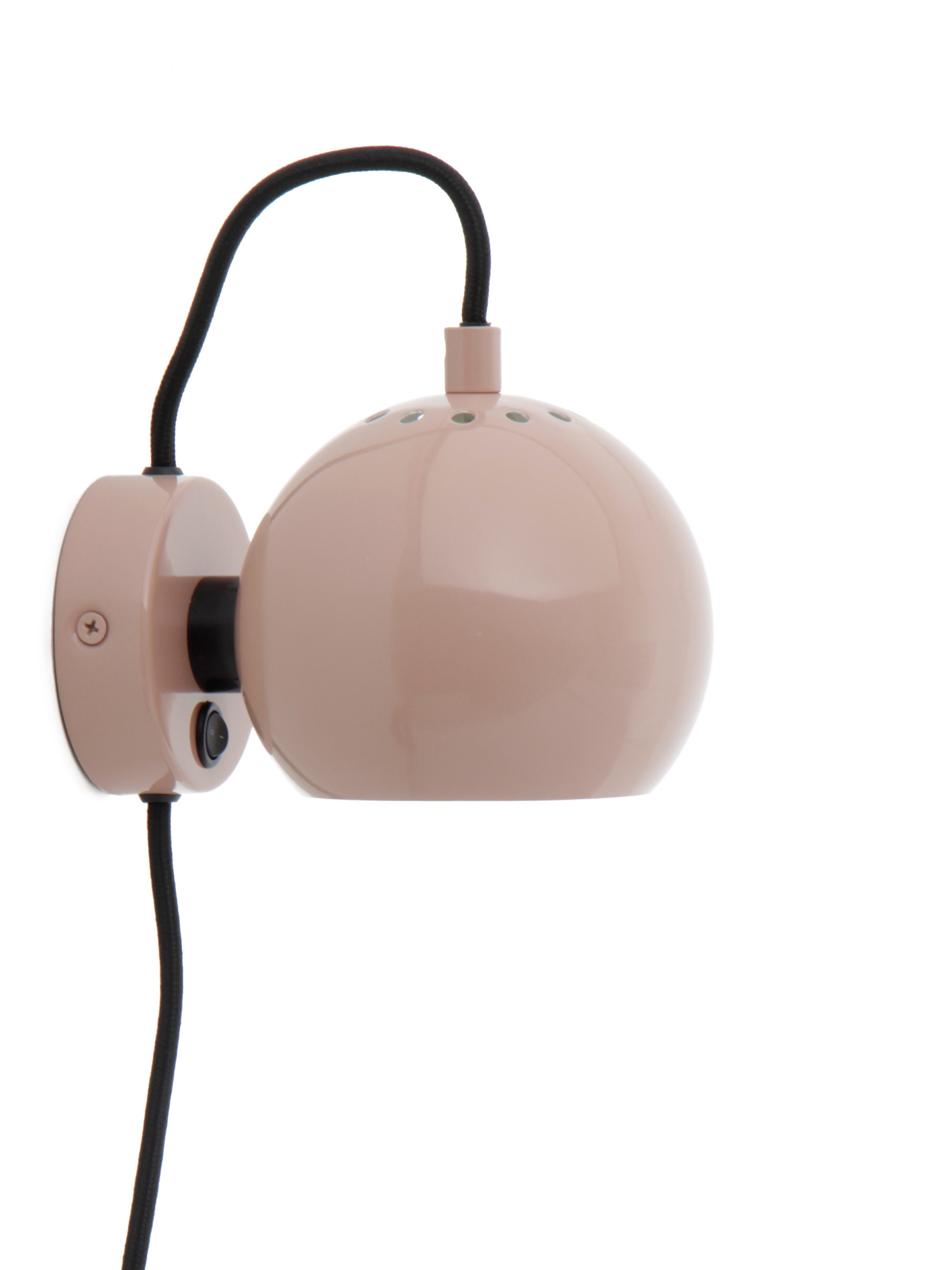 Ball Vägglampa Glossy Nude Ø12