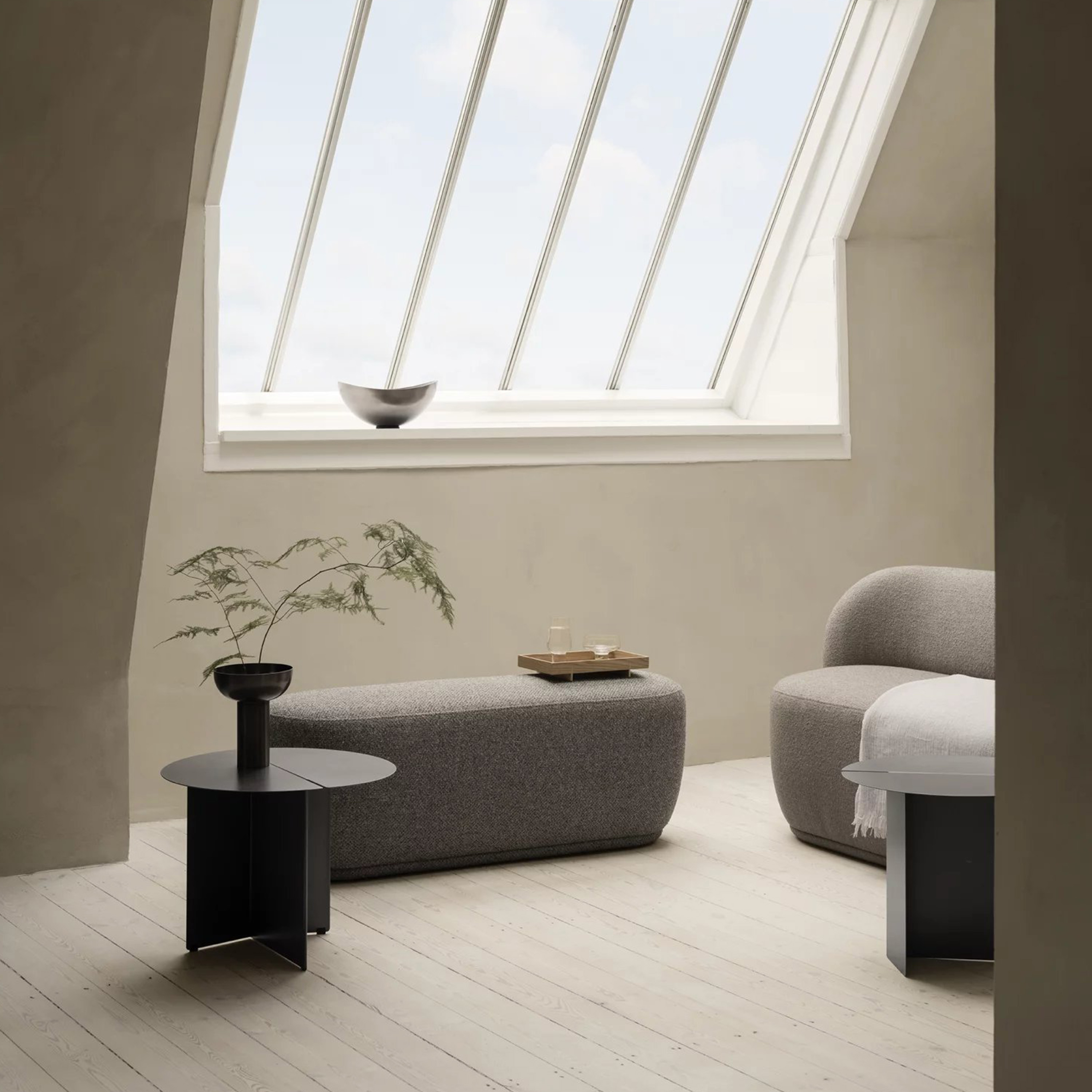 Blomus Kuon Benk Socia Taupe 120cm