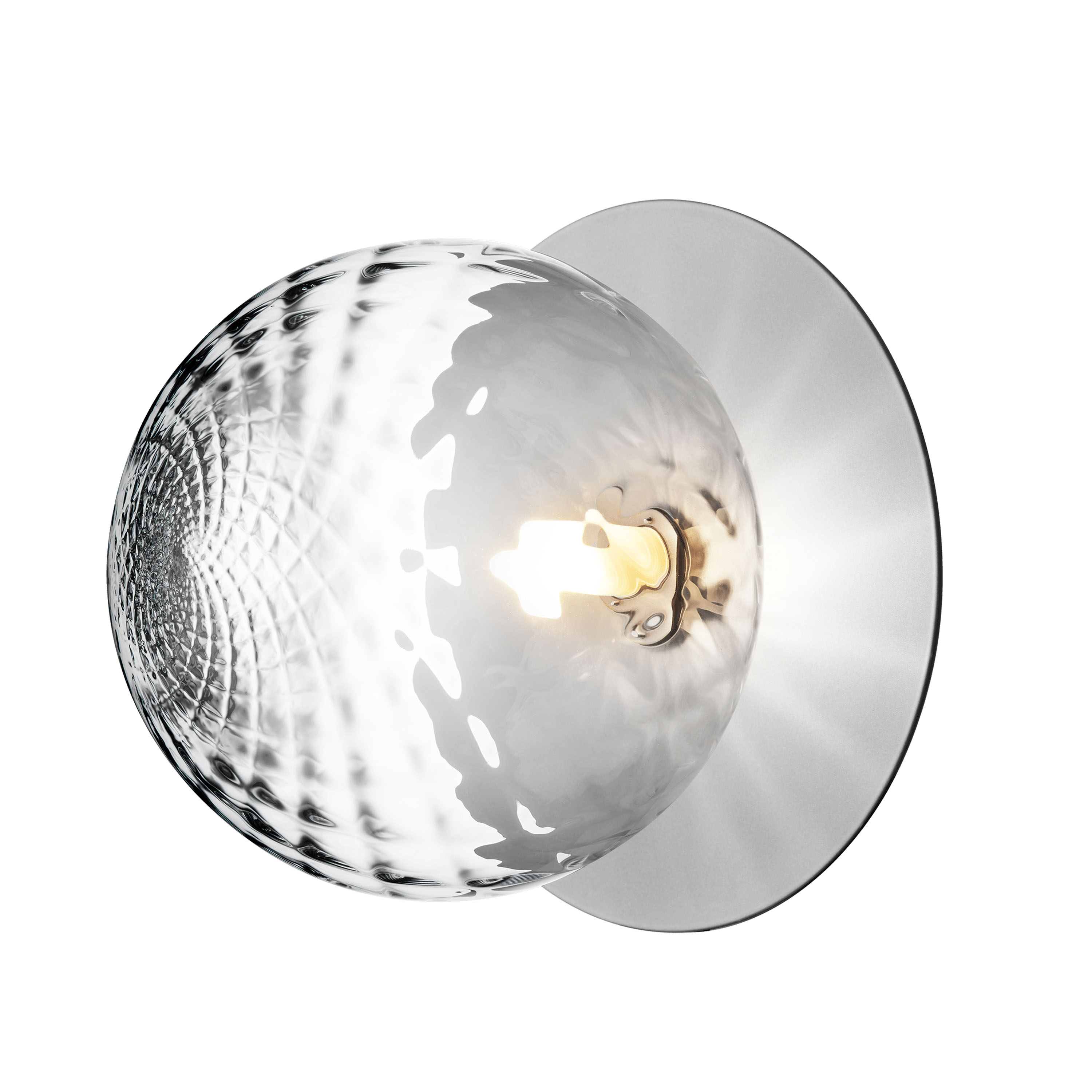 Liila 1 wall/ceiling lamp Light Silver/Optic Clear Large