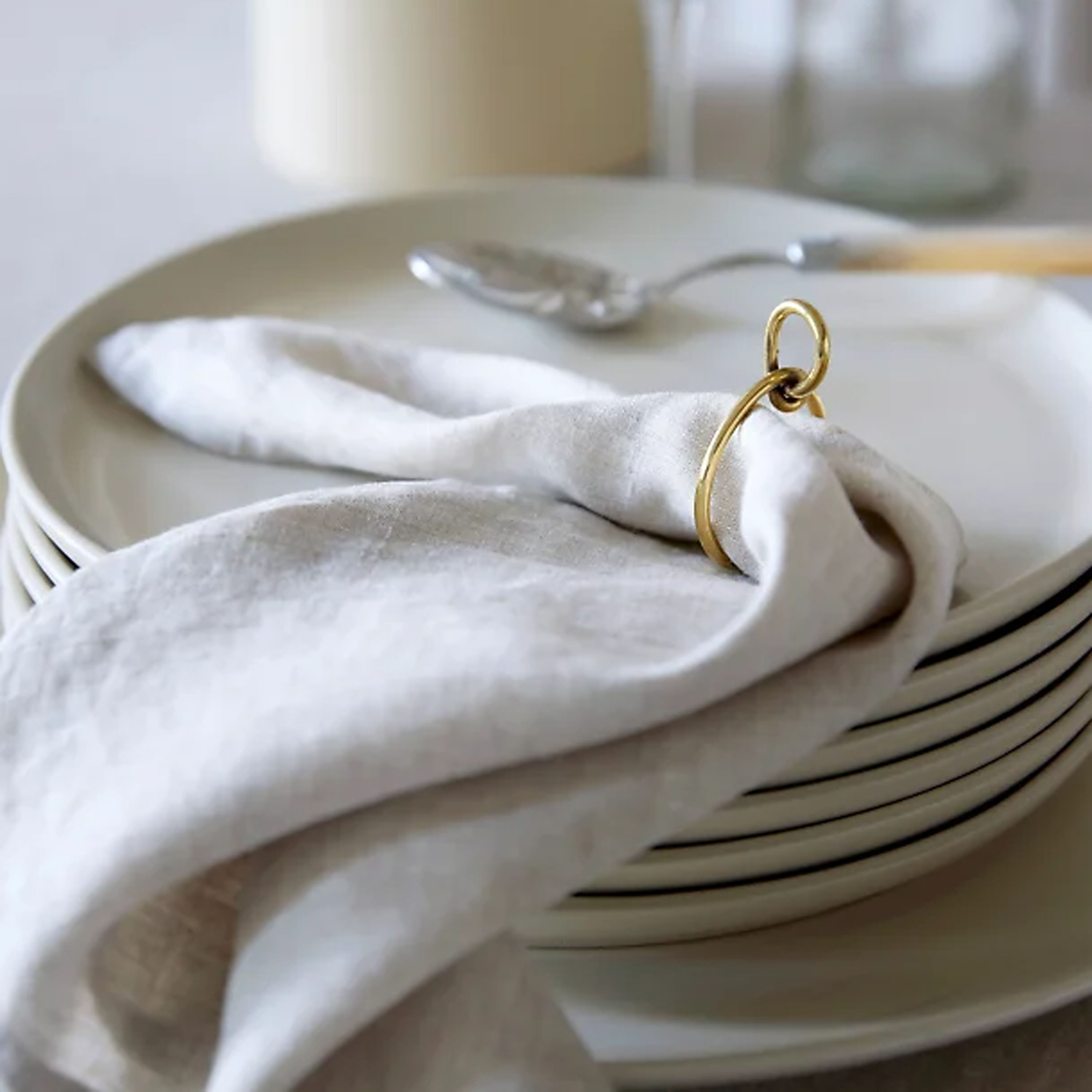 Himla Sunshine Linserviett Oatmeal 4-pakning