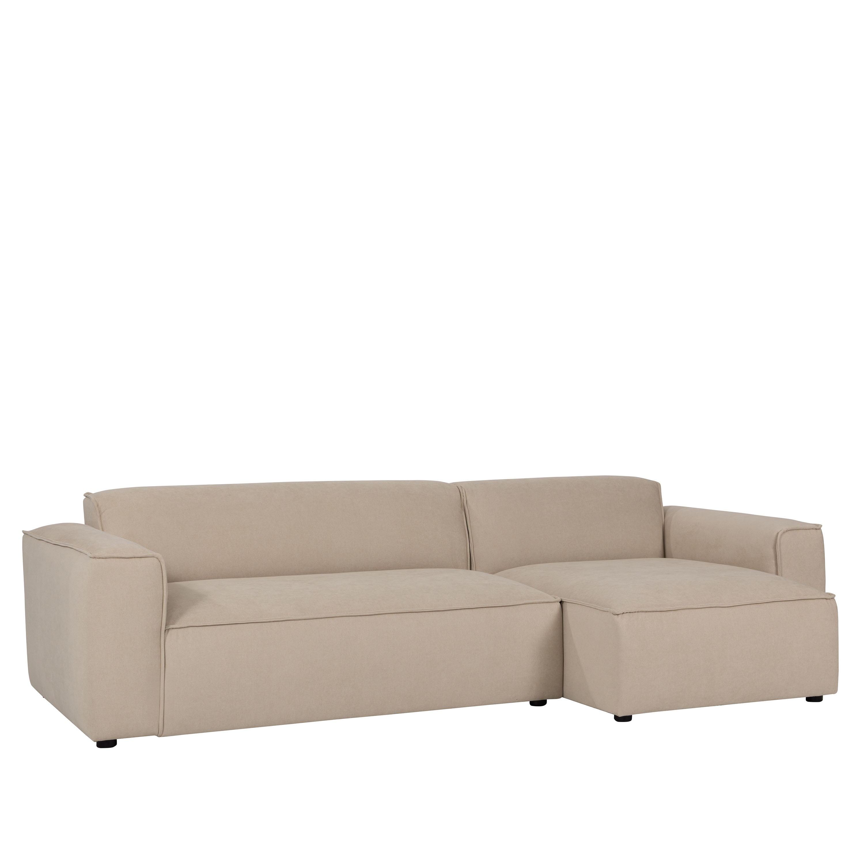 Sleepo Collection Bobbie 3-seter Sjeselongsofa Høyre Beige 279 cm