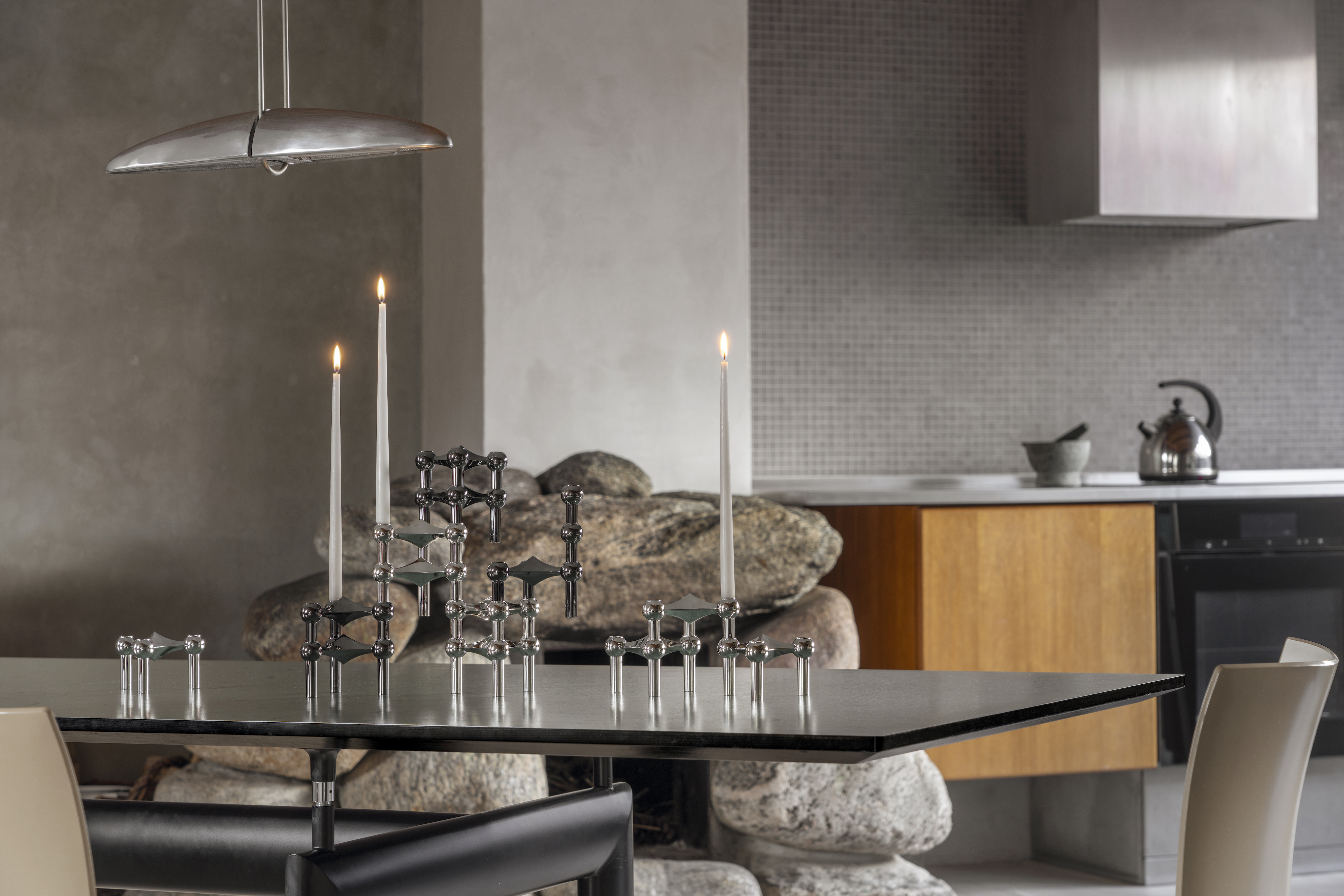 Stoff STOFF Nagel Lysestake Black Chrome