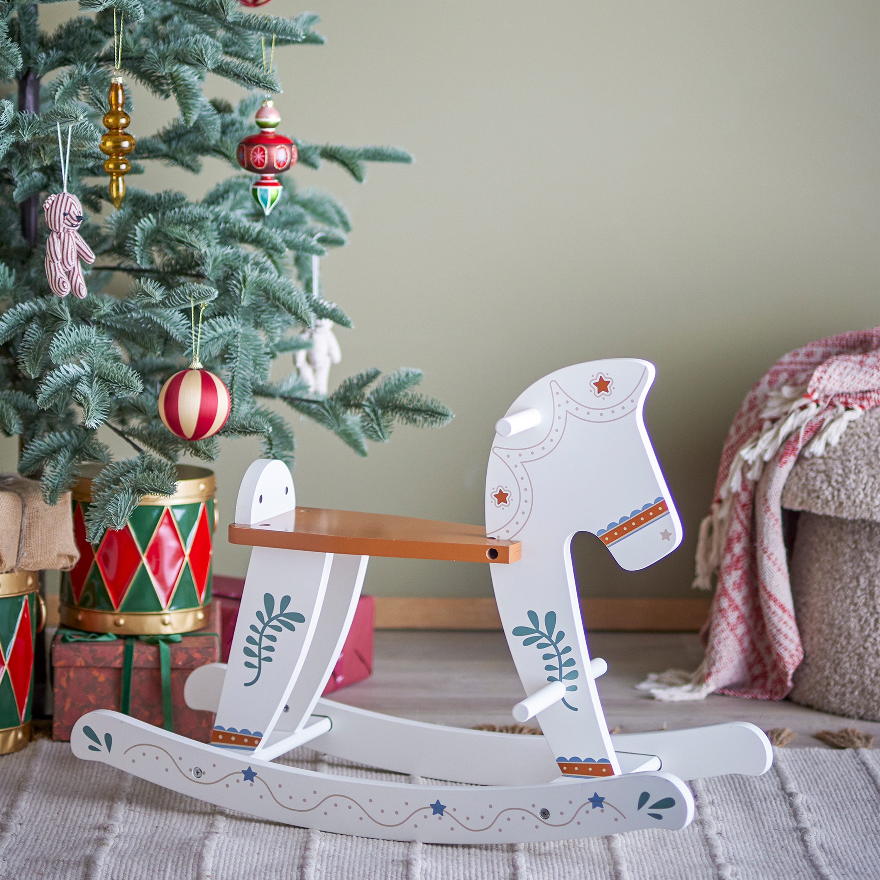 Bloomingville Ruddy Rocking Horse White