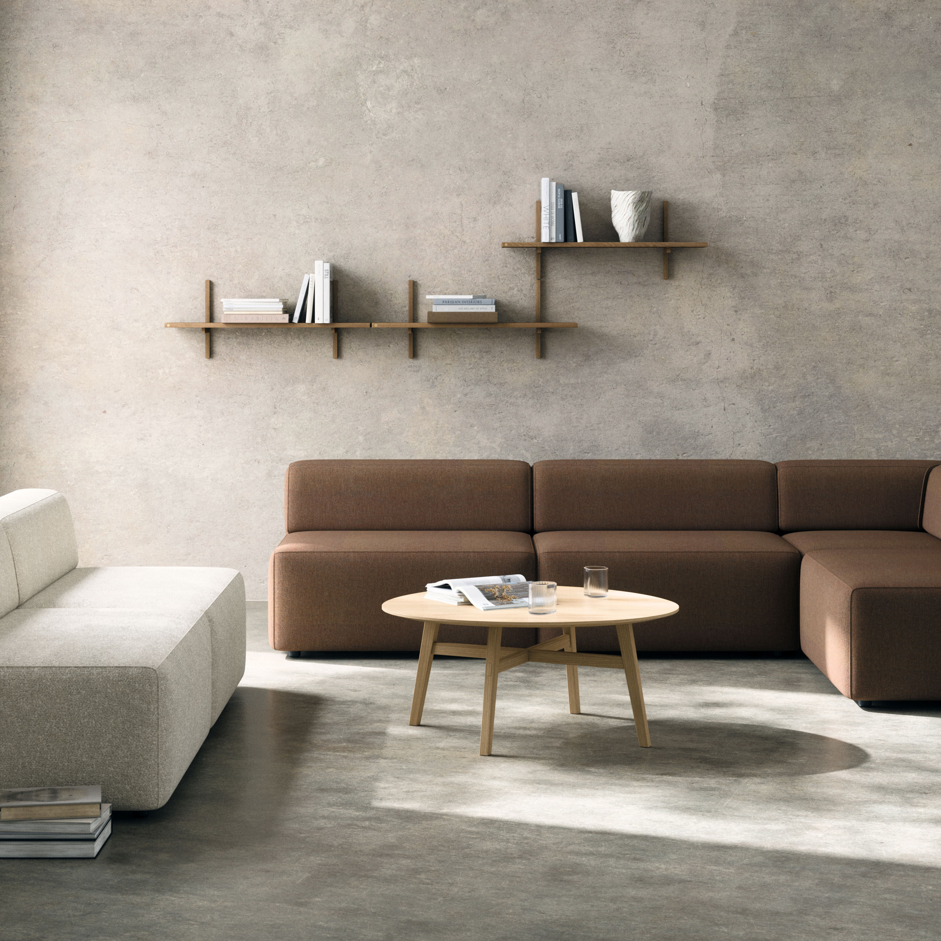 Andersen Furniture A-Light vegghylle røkt oljet ask 90x35