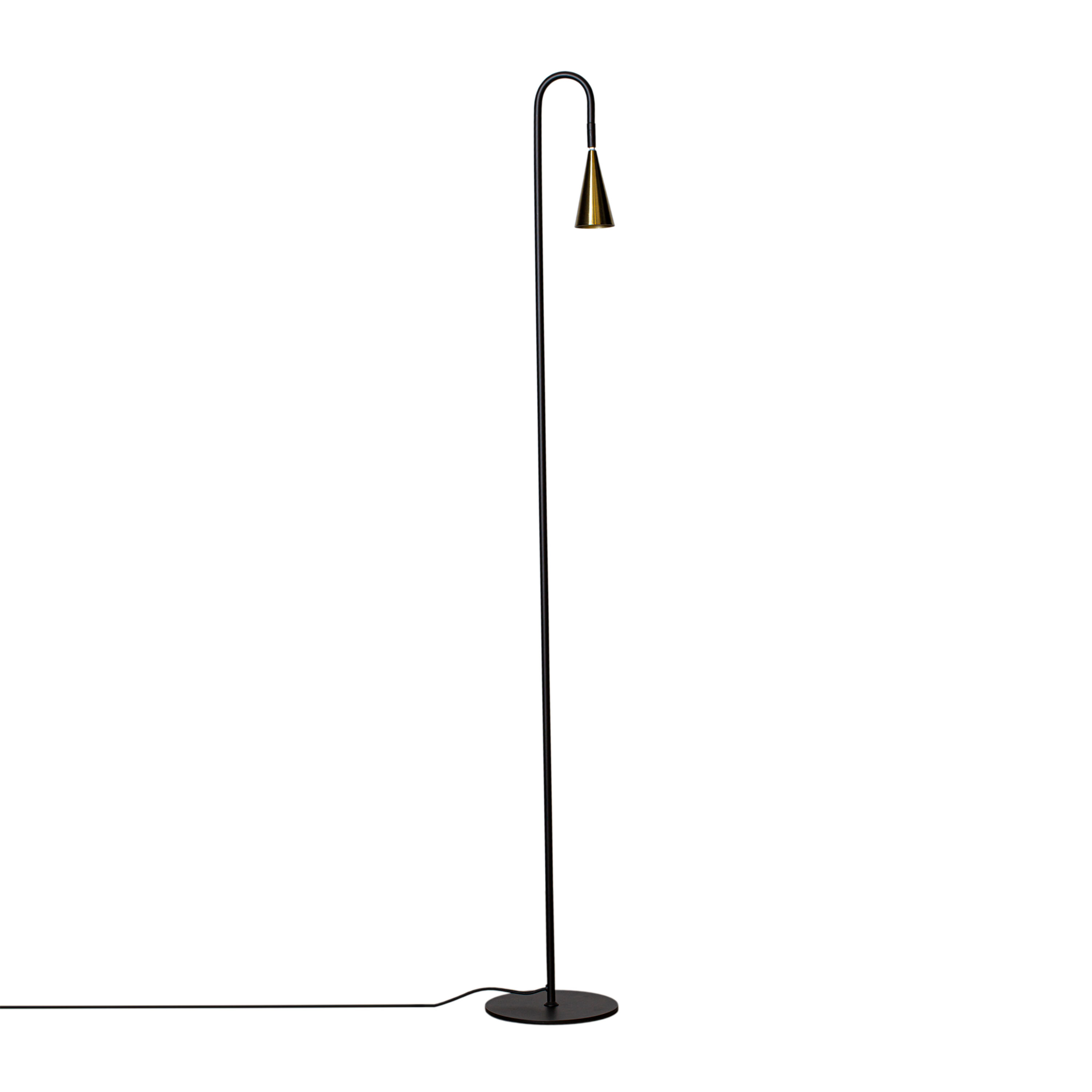 Spline Golvlampa Svart/Mässing 140cm