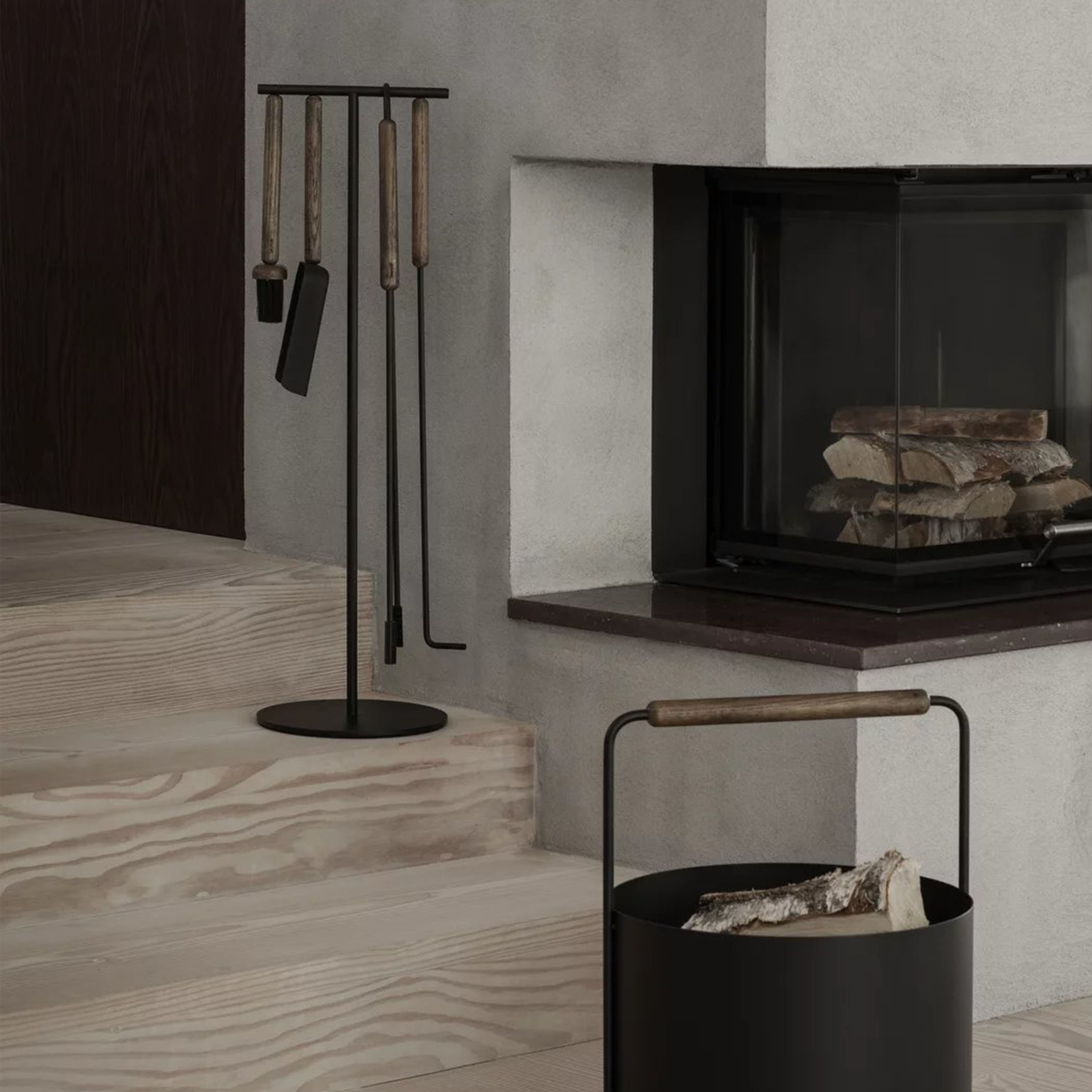 Blomus Ashi Komfyrverktøy 5 Deler Brown 75cm