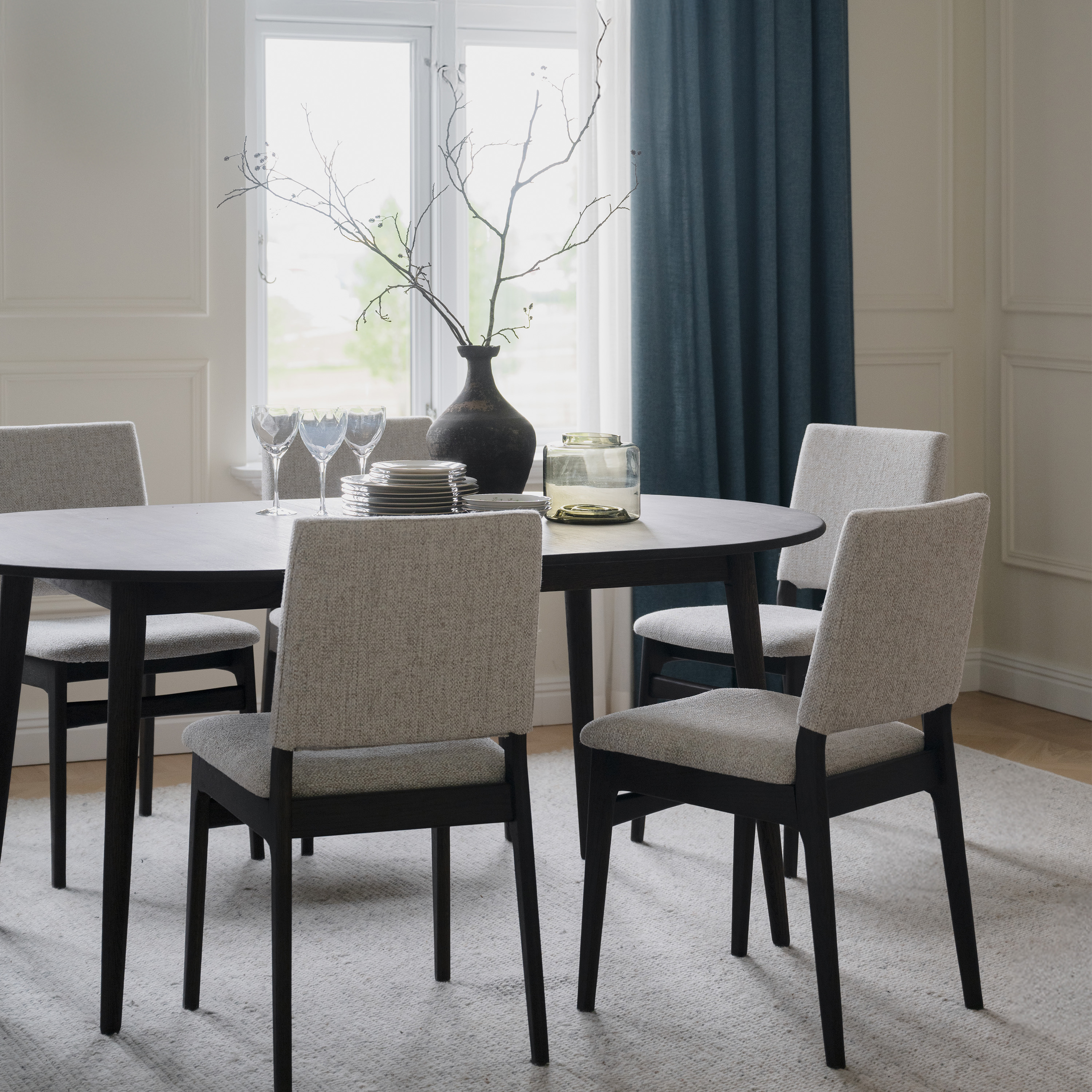 Rowico Home Medford Matstol Brun Ek/Ljusbeige