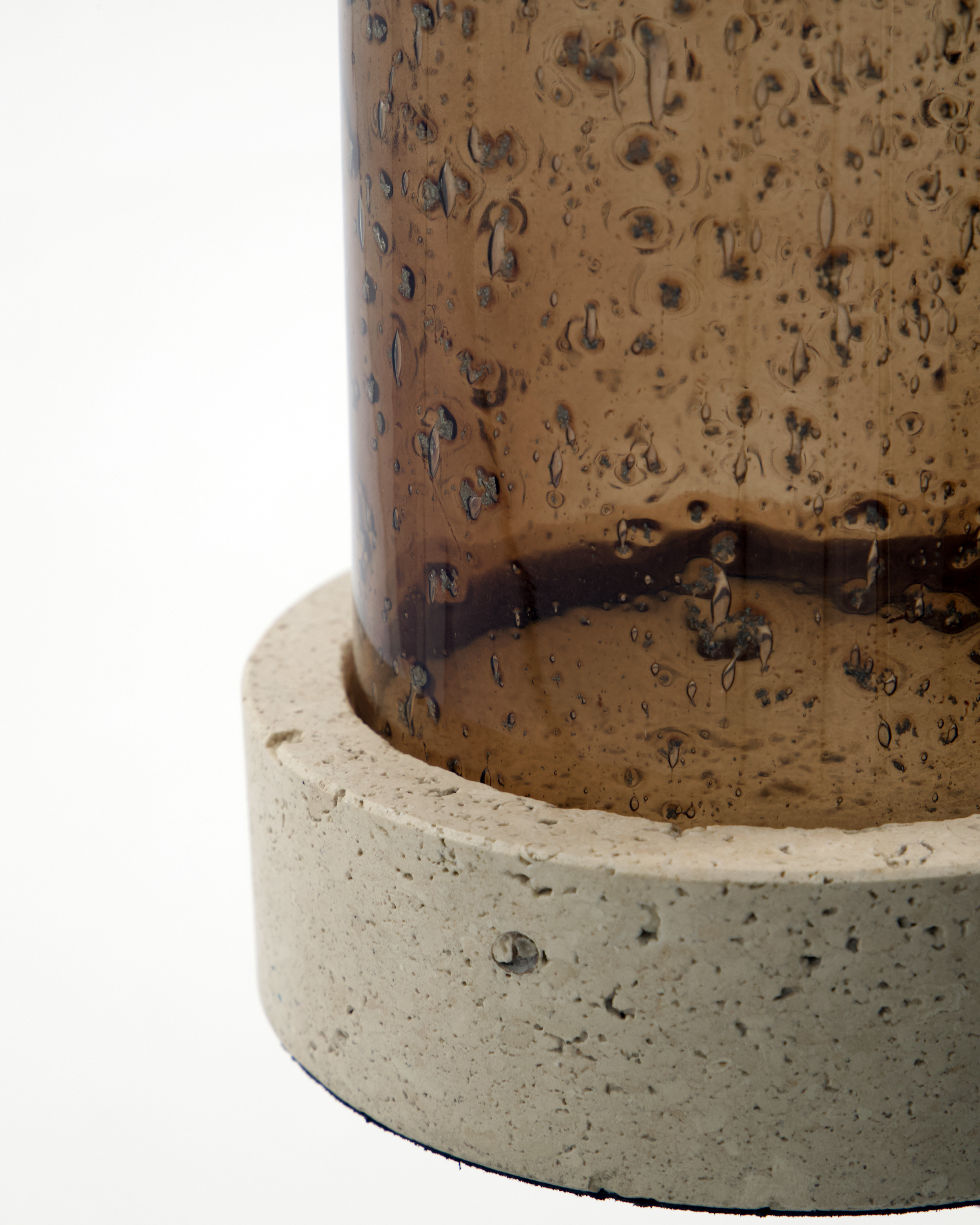 House Doctor Rivo Lysholder Travertin Brun 21cm