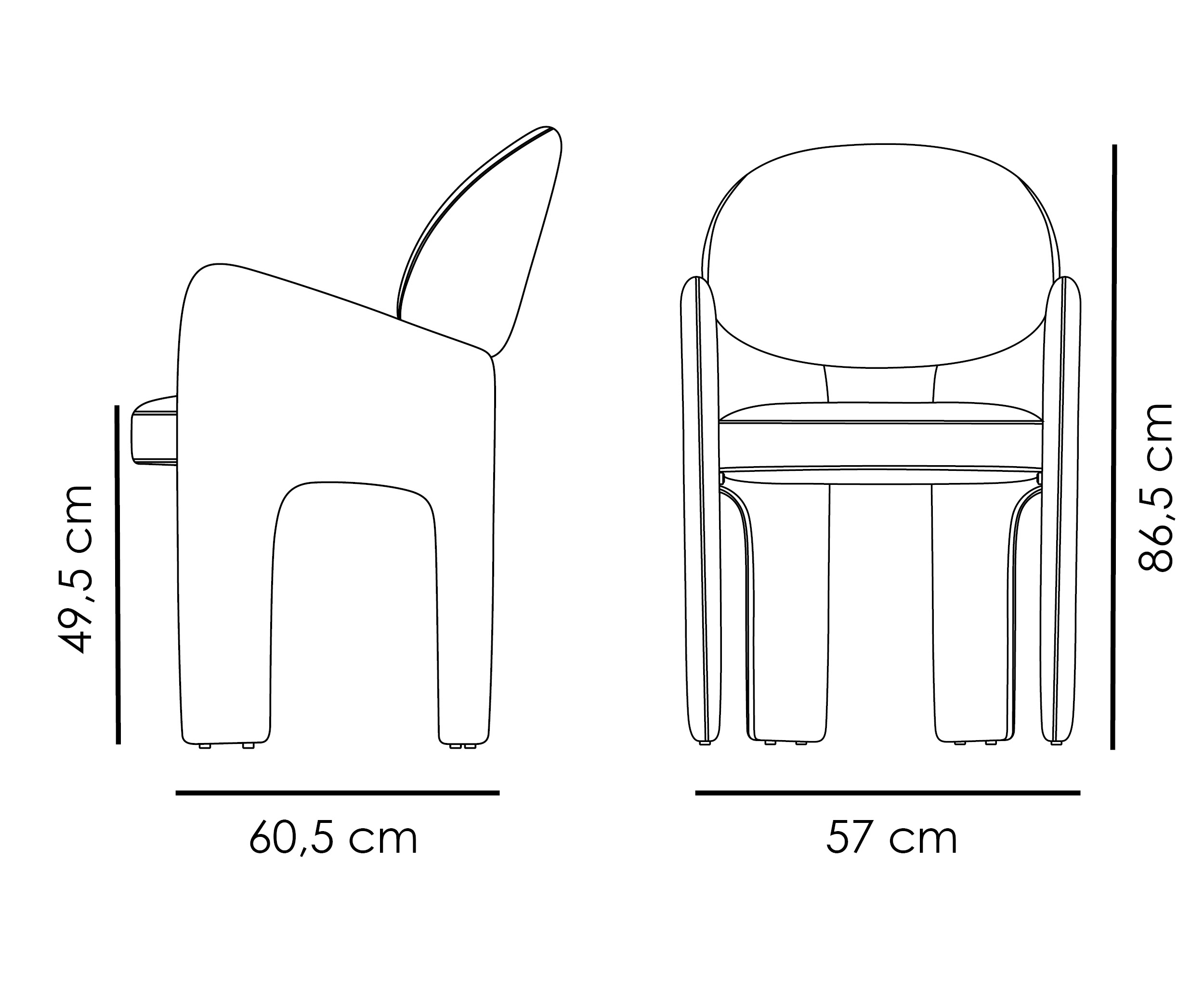 Dan Form Aole Tuoli Major ruskea bouclé-kangas