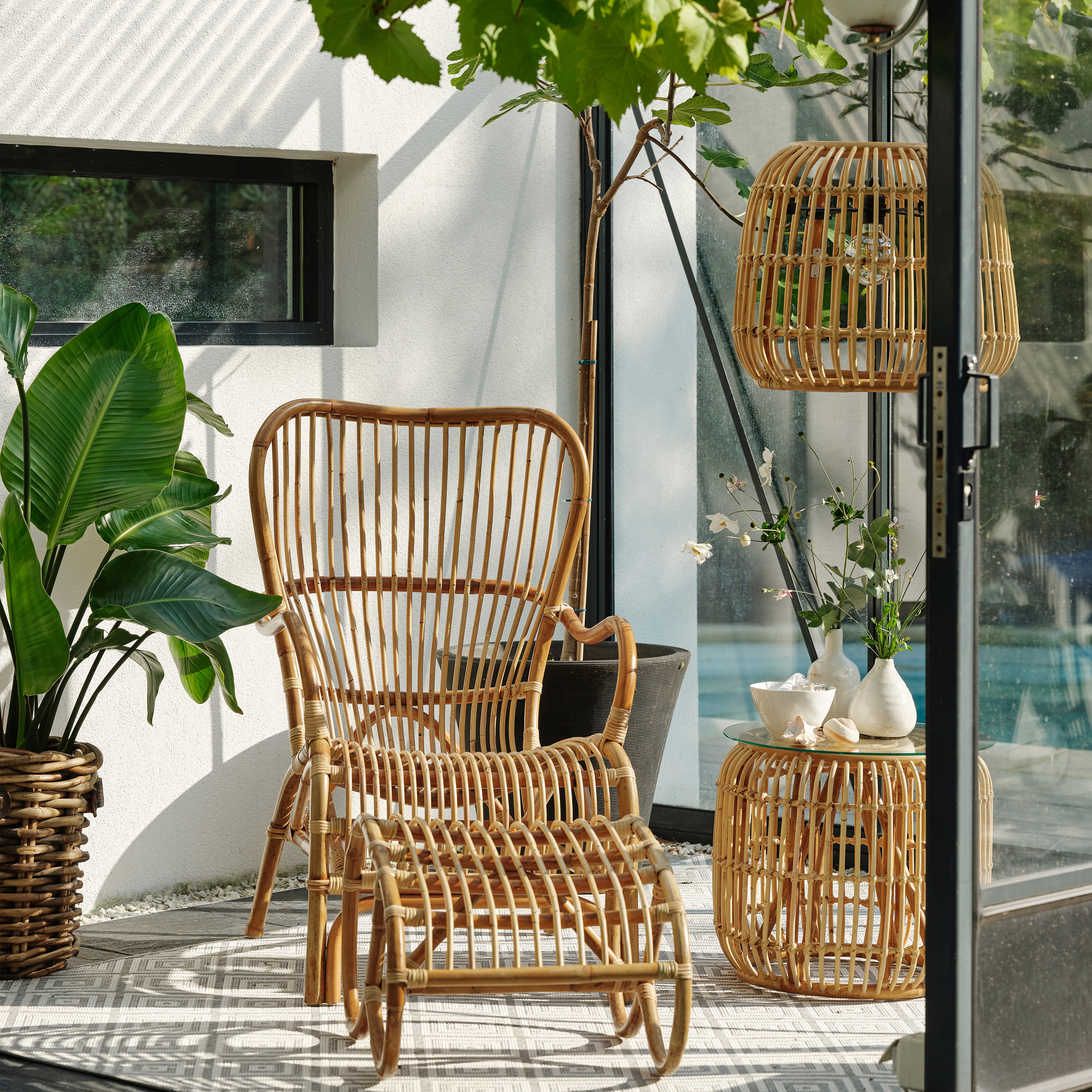 Brafab Vallda Loungefåtölj Natur