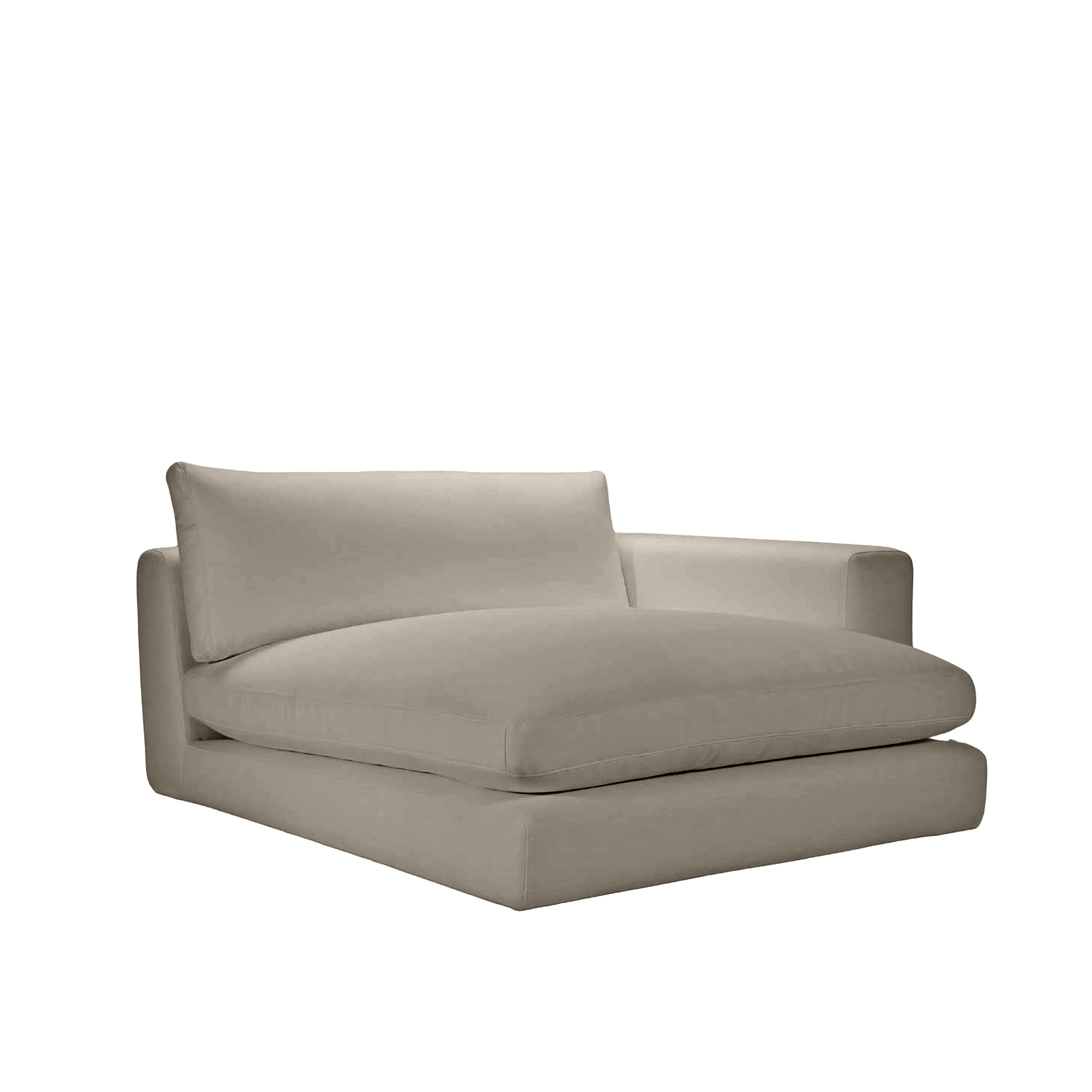 Capri 1.5-sits Divanmodul Höger Armstöd Taupe 142x155