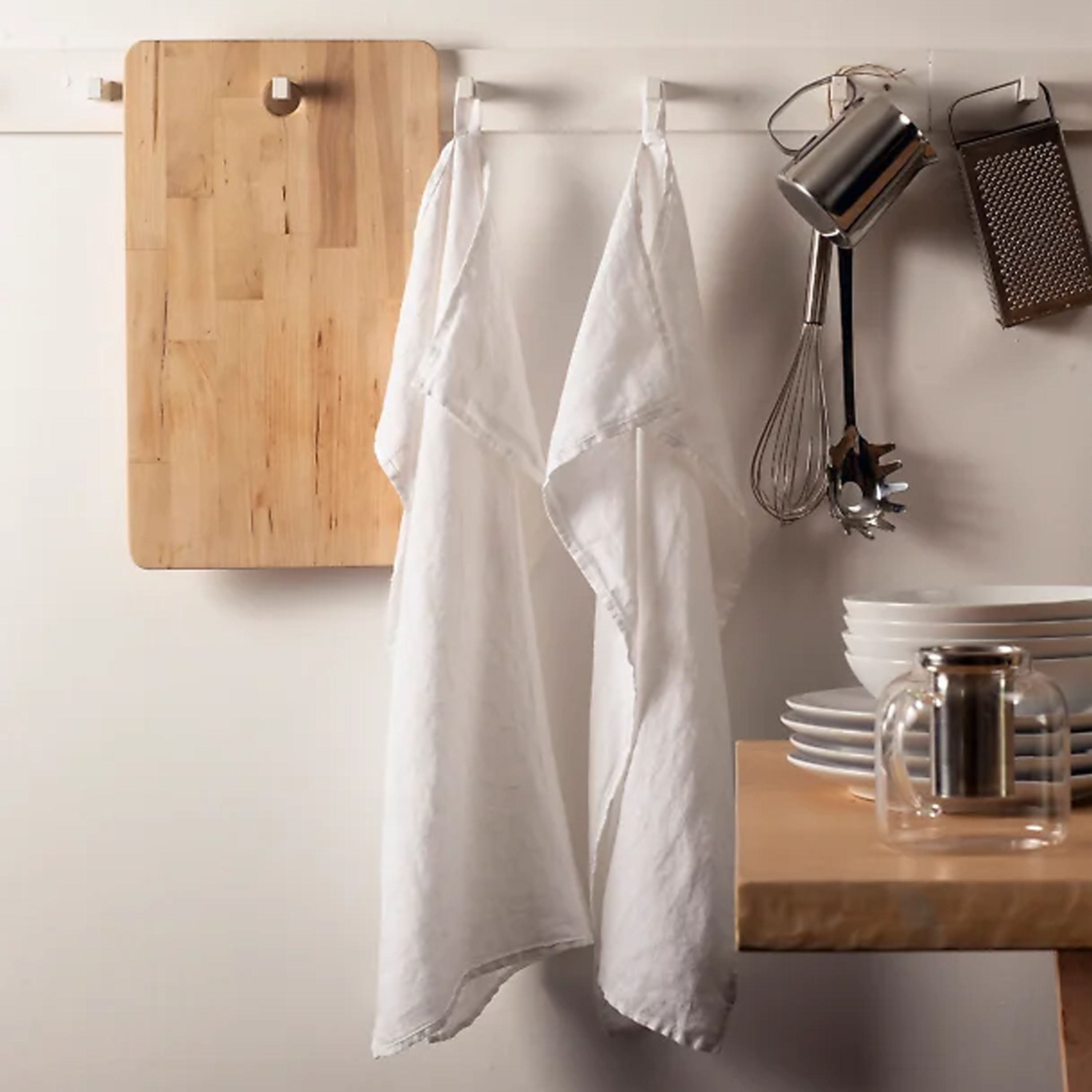 Himla Sunshine Keittiöpyyhe Valkoinen 2 kappaletta 50x70