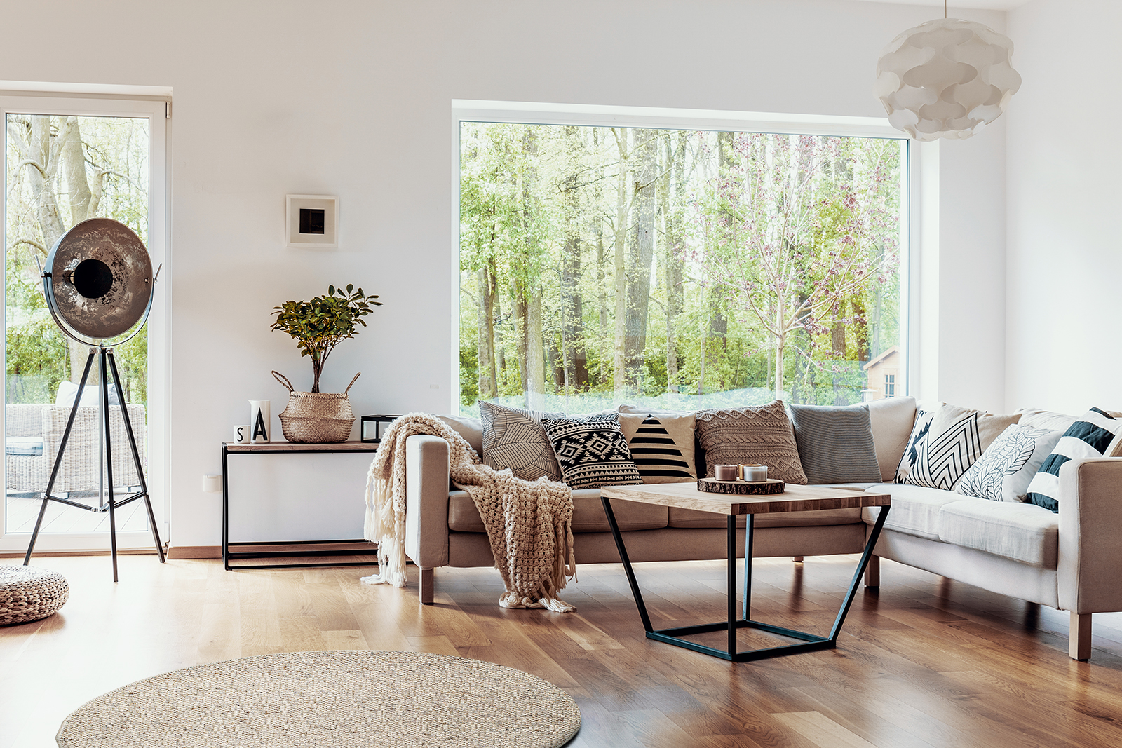 KM Carpets Hanoi Ullmatta Naturmelange Ø200