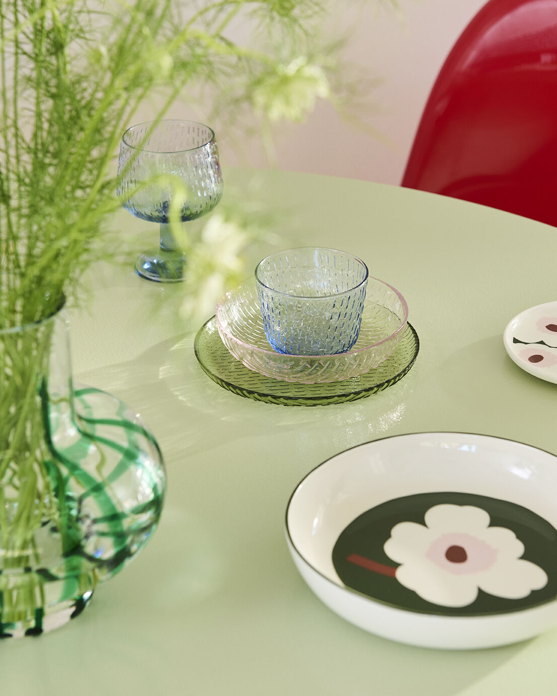 Marimekko Umpu Maljakko Kirkas/Vihreä 20 cm