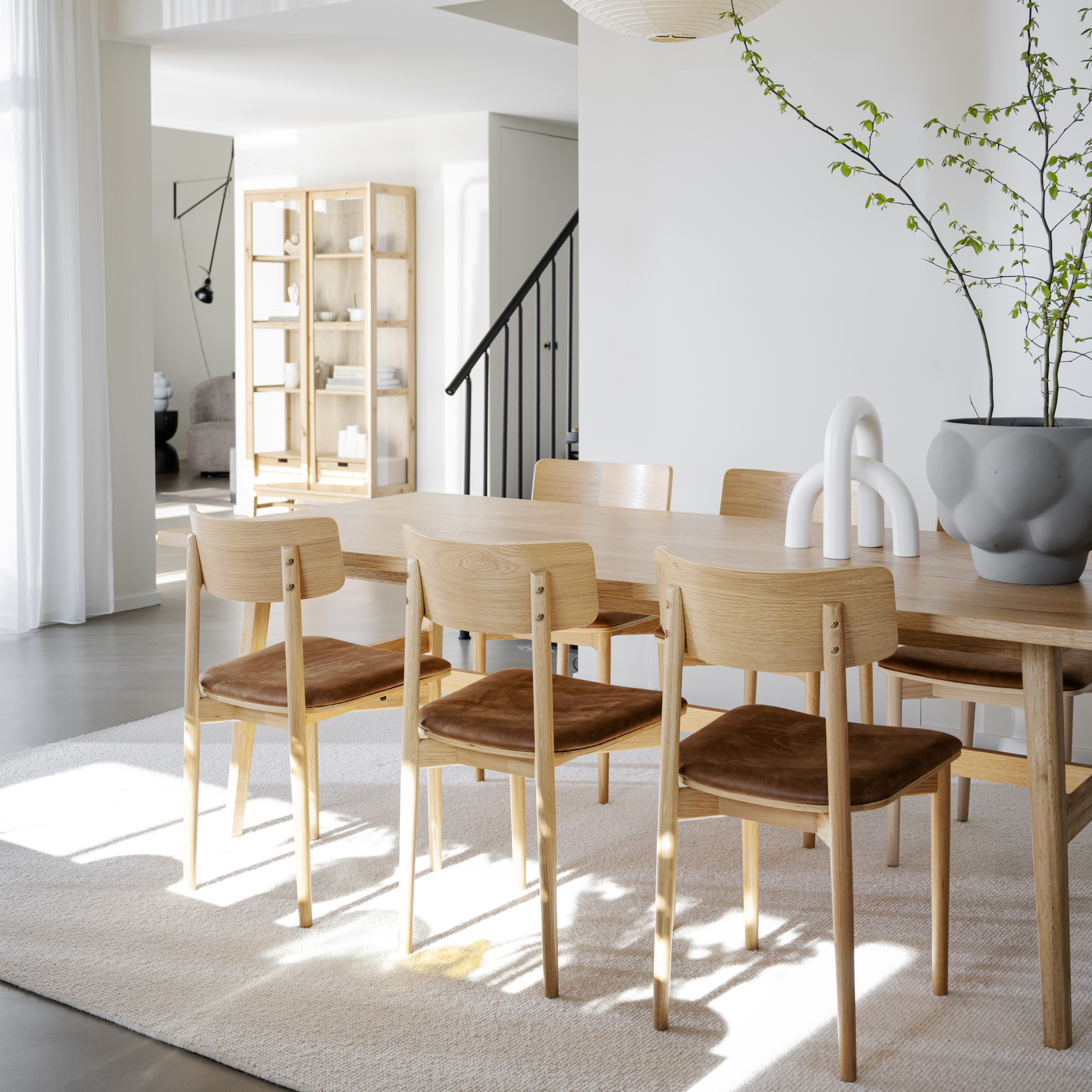 Rowico Home Wolcott Matstol Ek/Läder