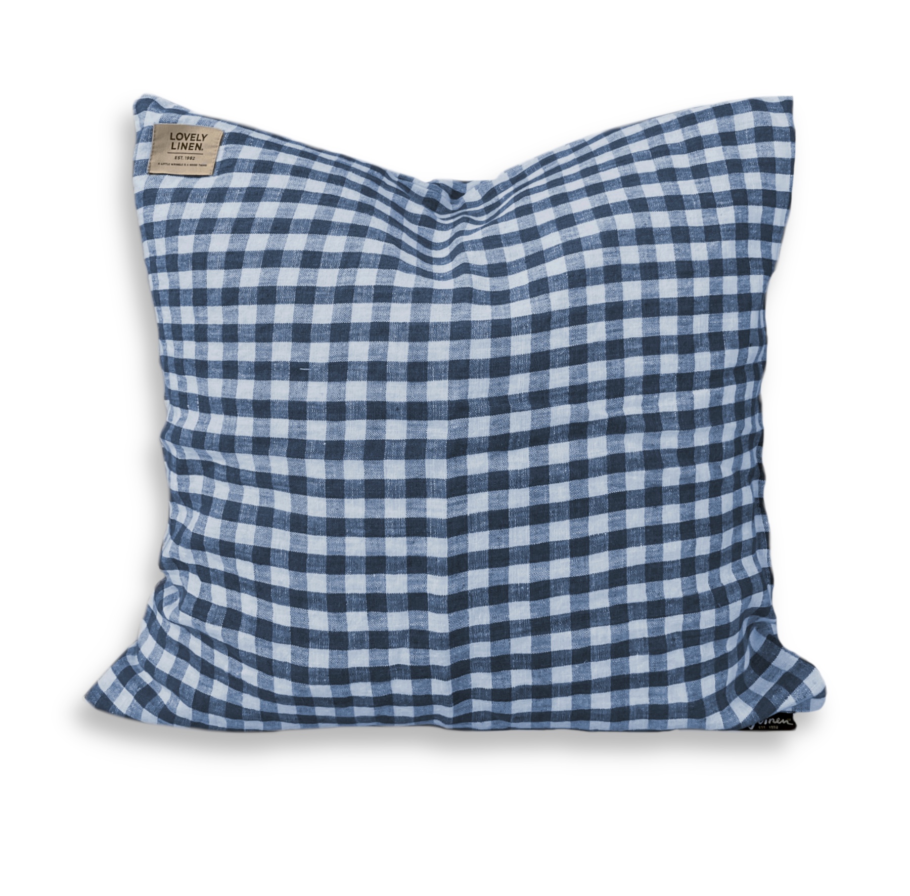 Lovely Linen - Misty Kissenbezug Leinen Square Denim Blue 50x50 - Blau - Dekokissenbezug