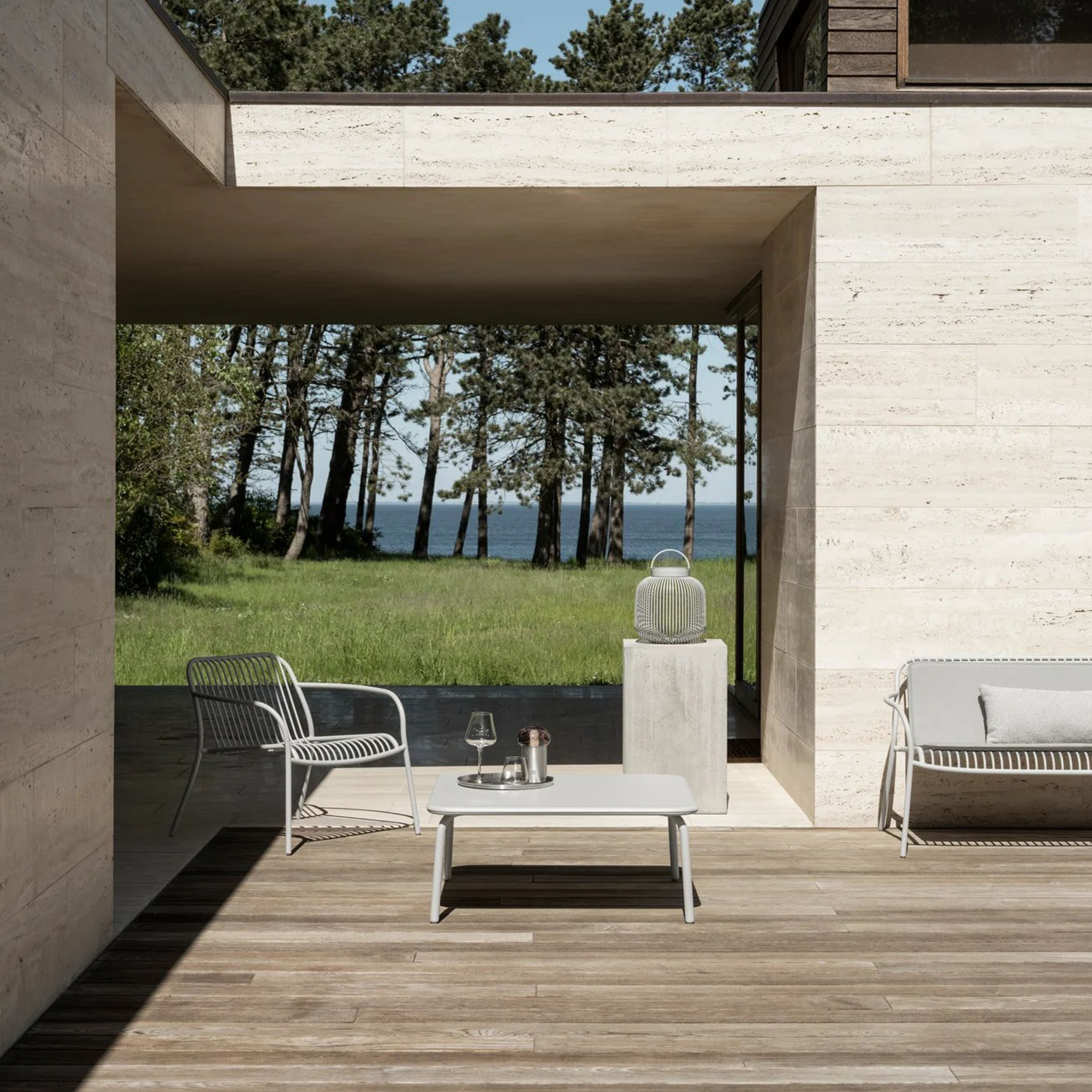 Blomus Yua Wire Utomhus Loungestol Silk Gray