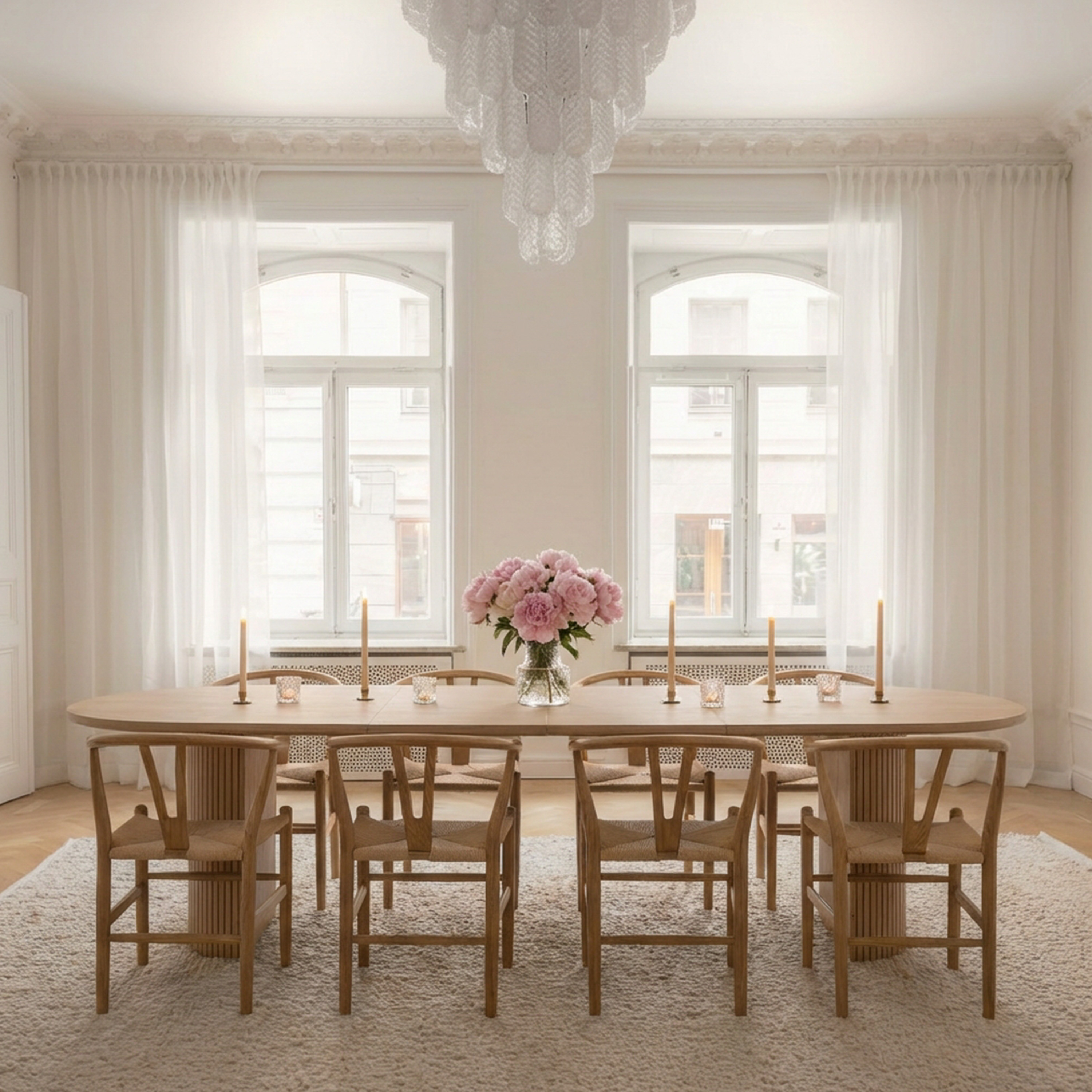 Sleepo Collection Bauer Dining Table Oiled Oak 250+50+50