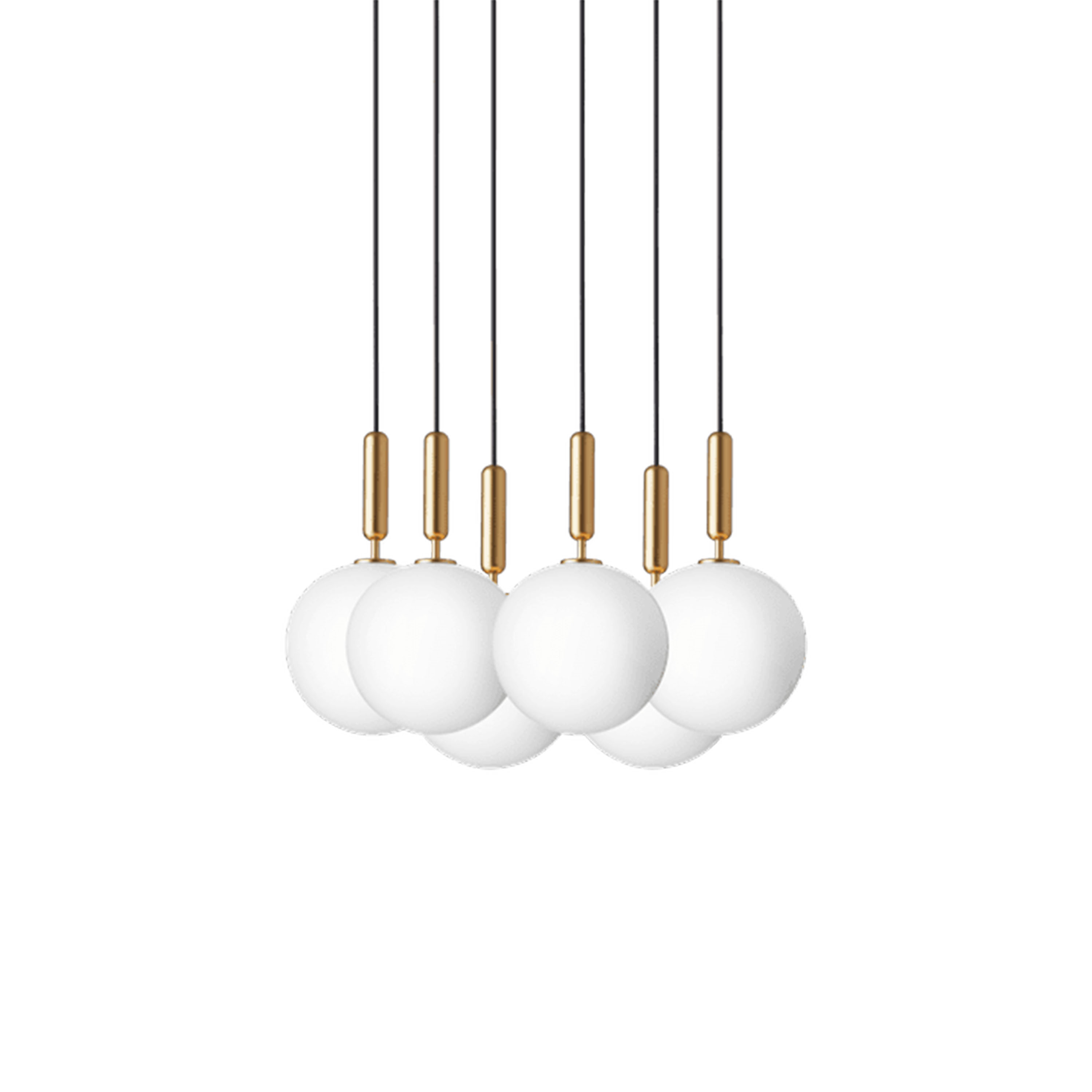 Nuura Miira 6 Taklampa Brass/Opal Ø47