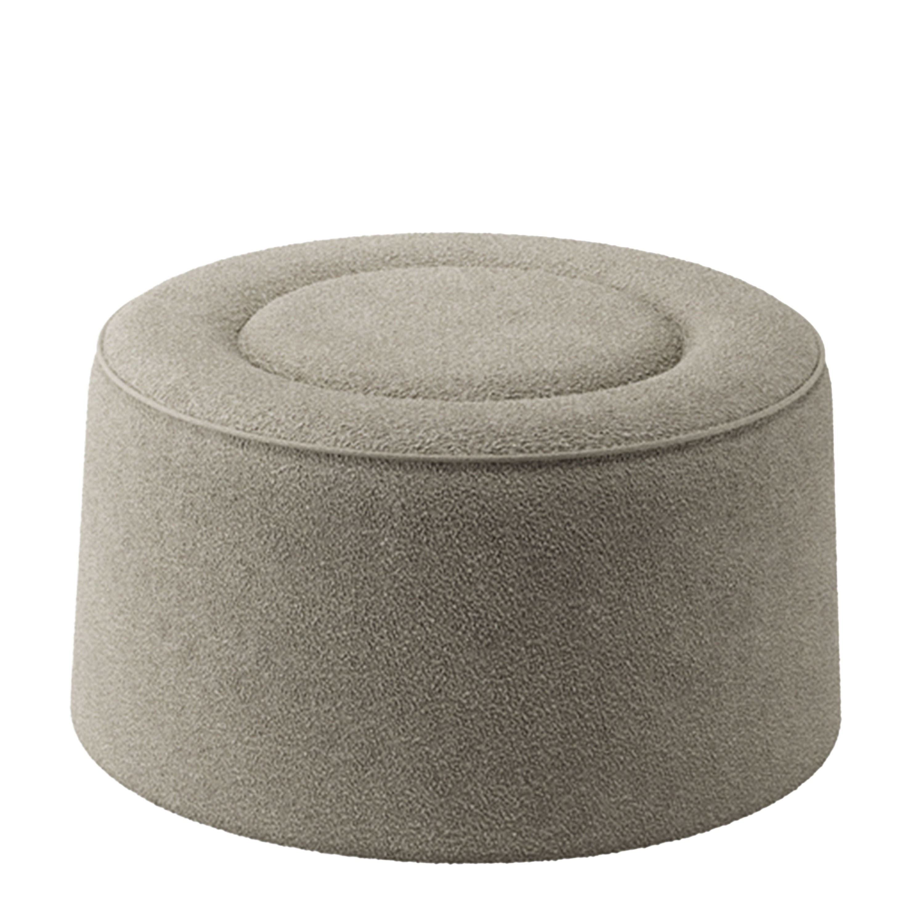 Praline Puff Naturlig bouclé Ø78