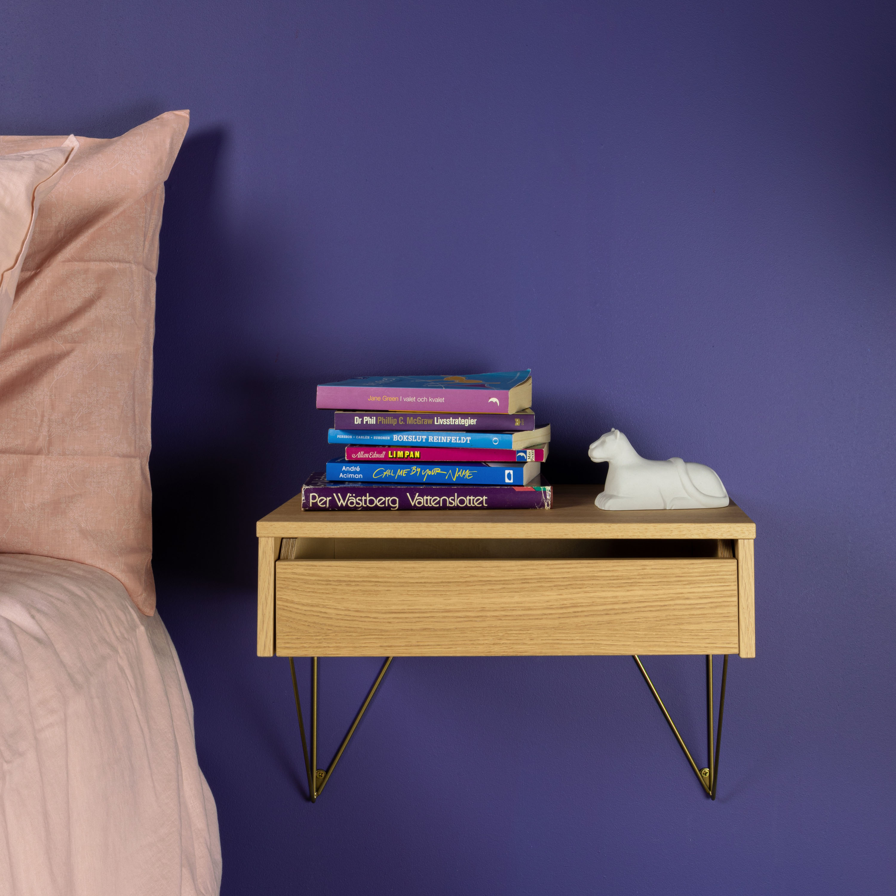 Maze Pythagoras Wandregal Natur Eiche 27x41cm