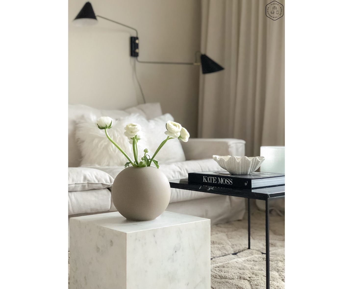 Cooee Design Ball Vas Sand 20cm