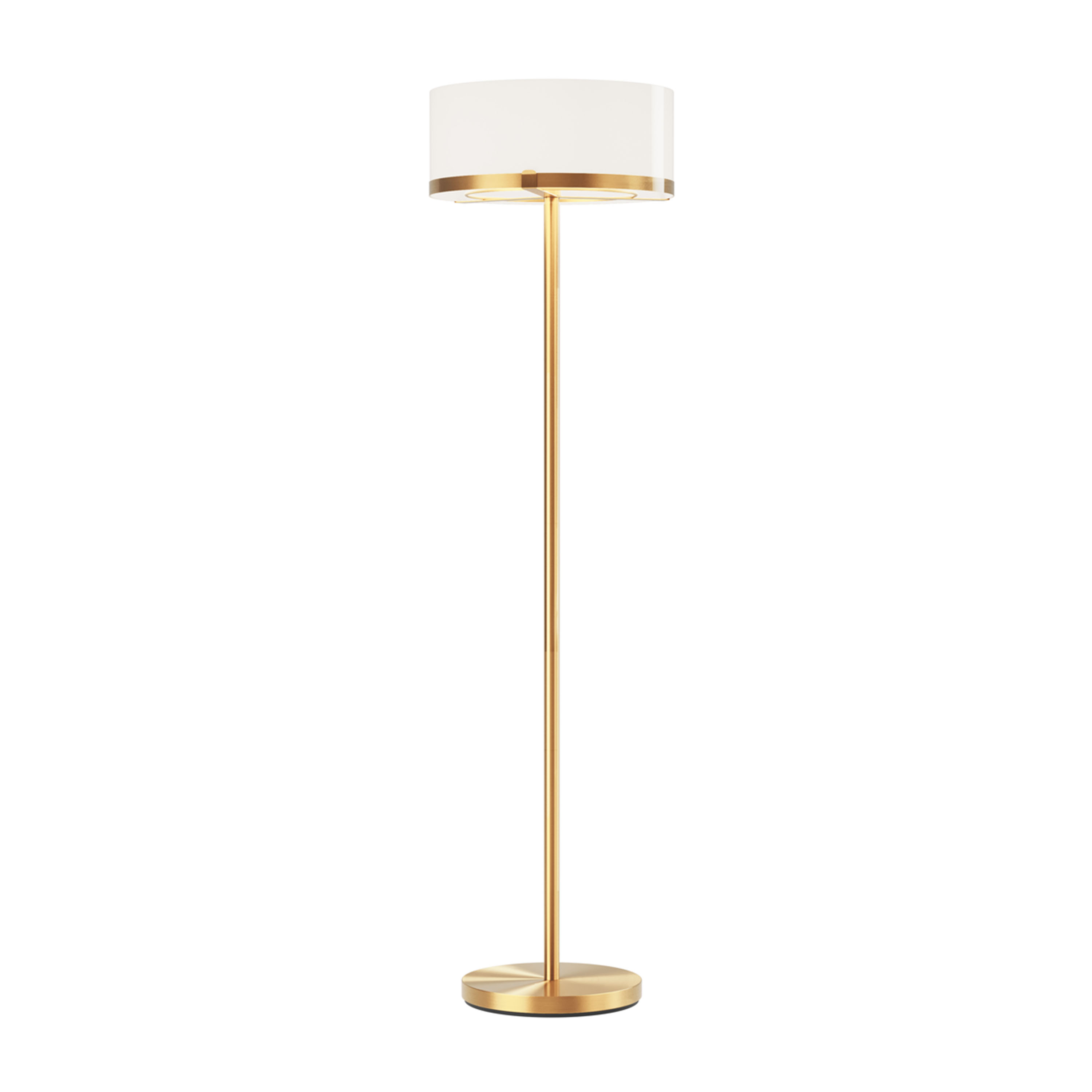 Marcel Golvlampa Vit/Mässing 150cm