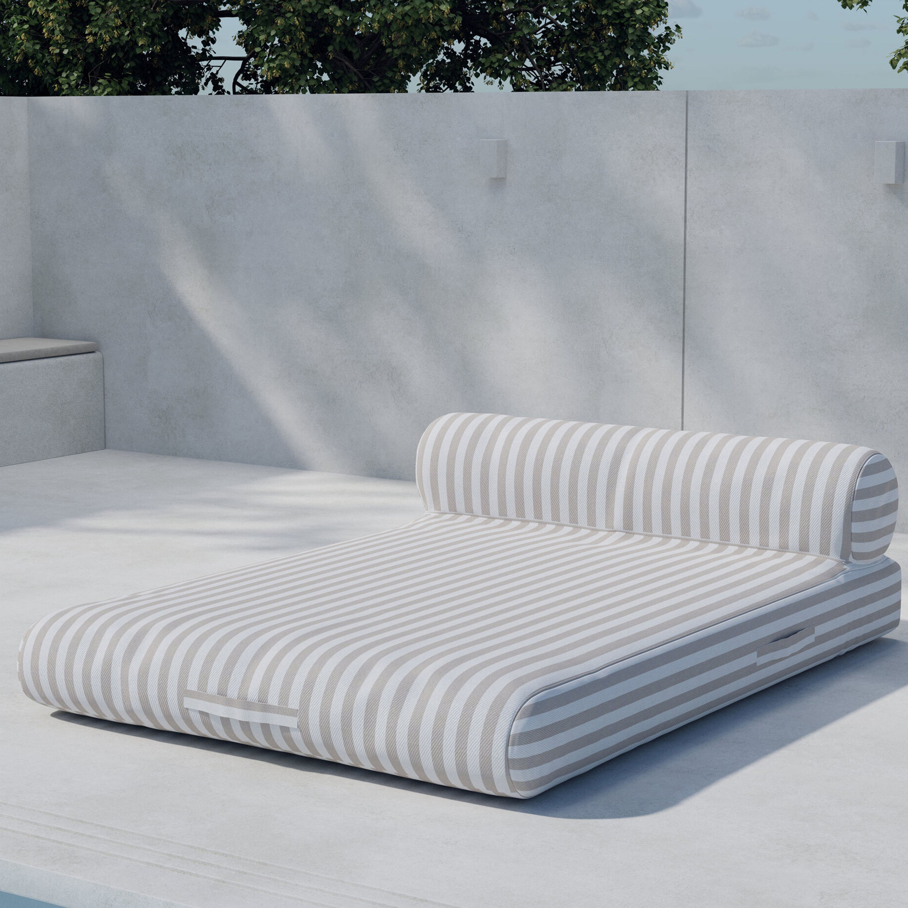 Venture Home Redang Solsäng White/ Beige Striped 188x160